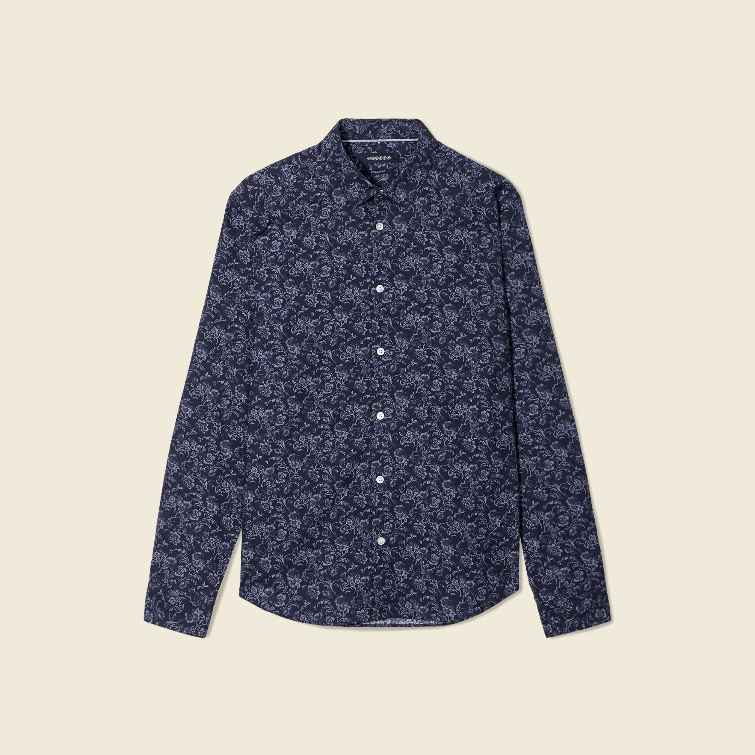 Chemise à manches longues bleu marine homme