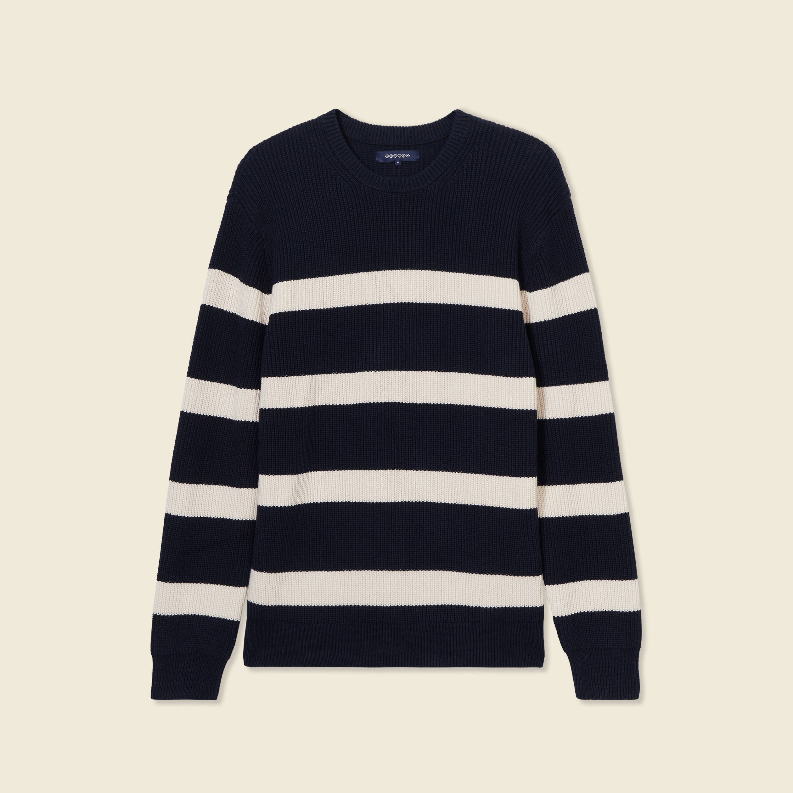 Pull manches longues bleu fonc&eacute; homme