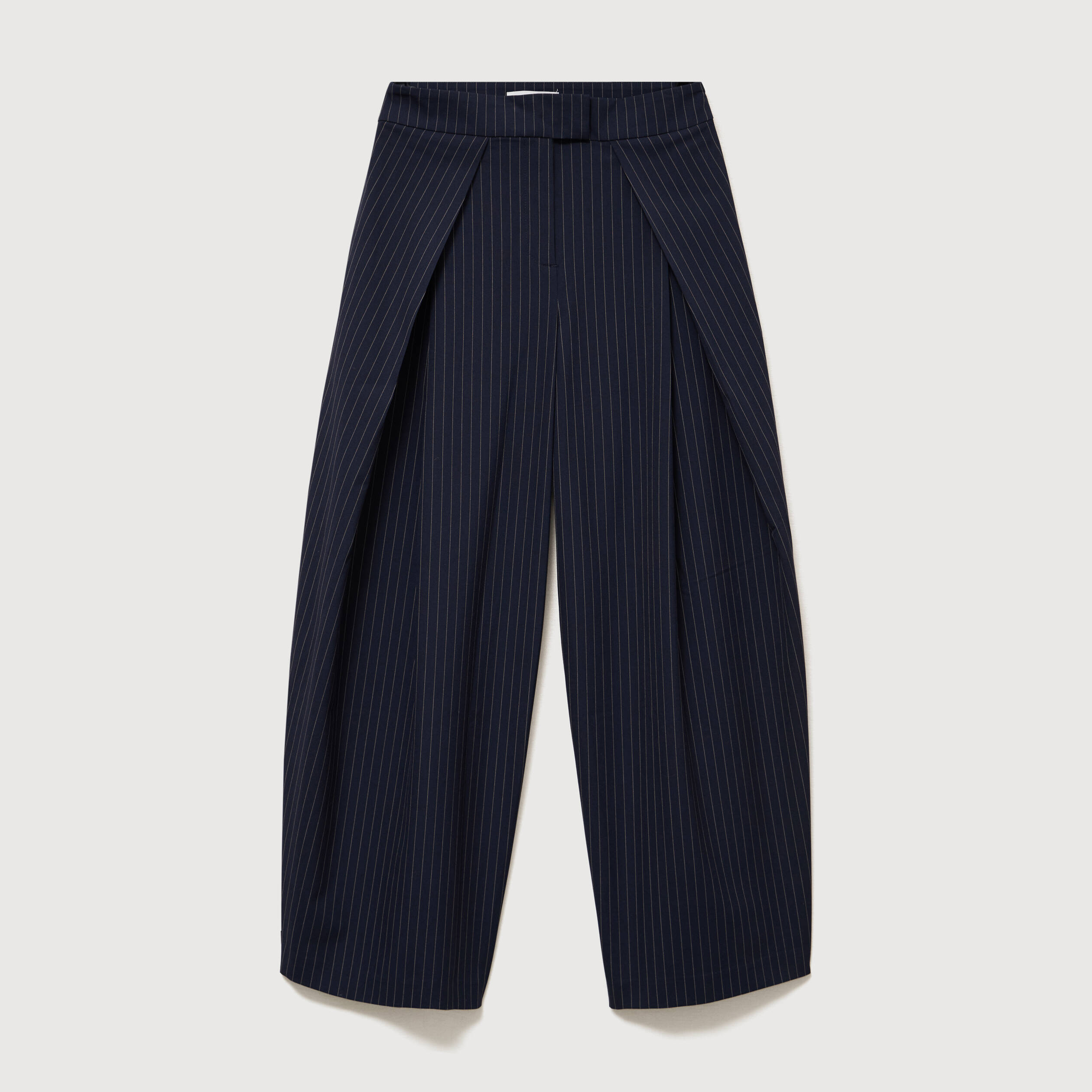 Pantalon ample taille standard bleu marine femme