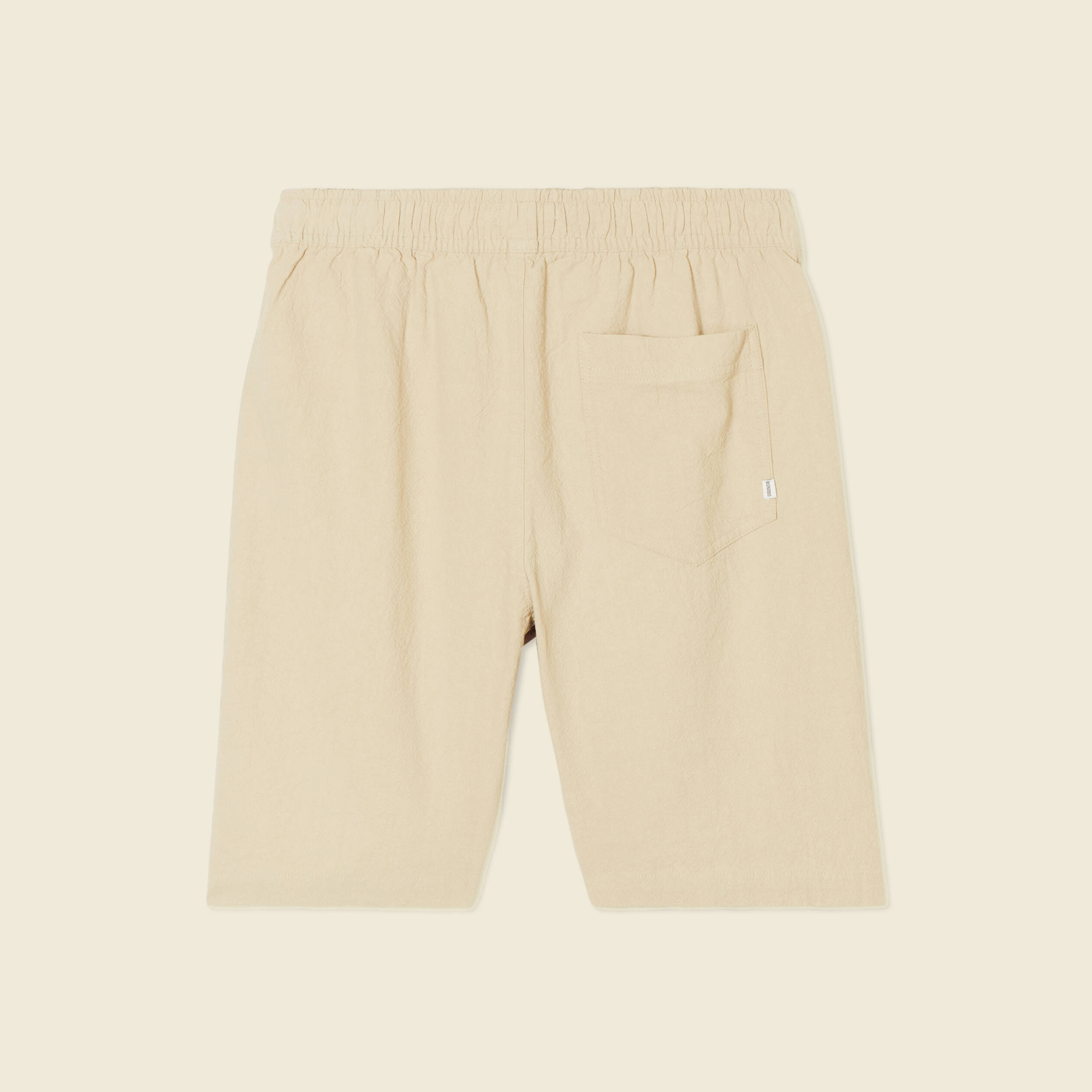 bermuda droit a coulisse beige homme Bermuda droit à coulisse beige homme