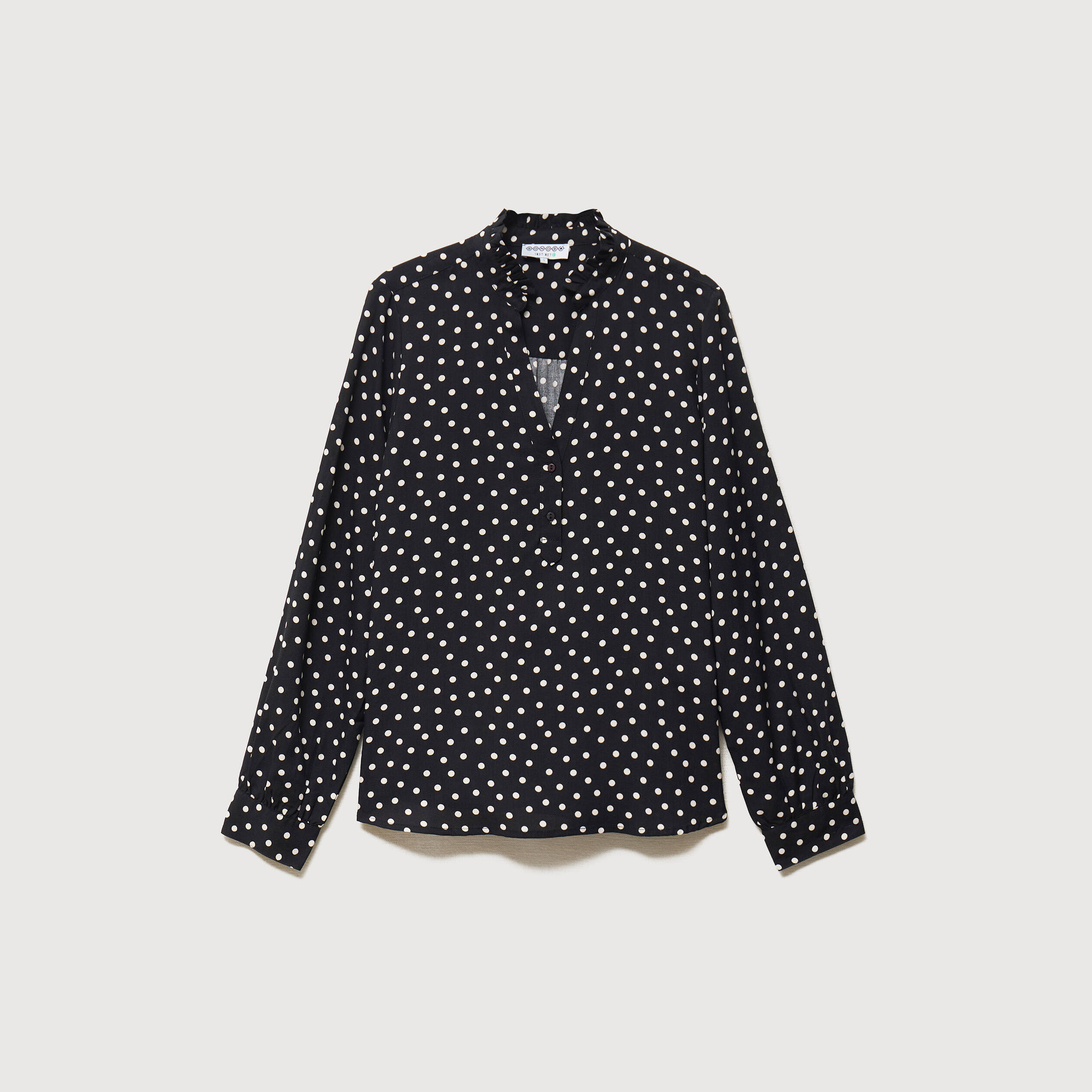 Blouse manches longues noir femme