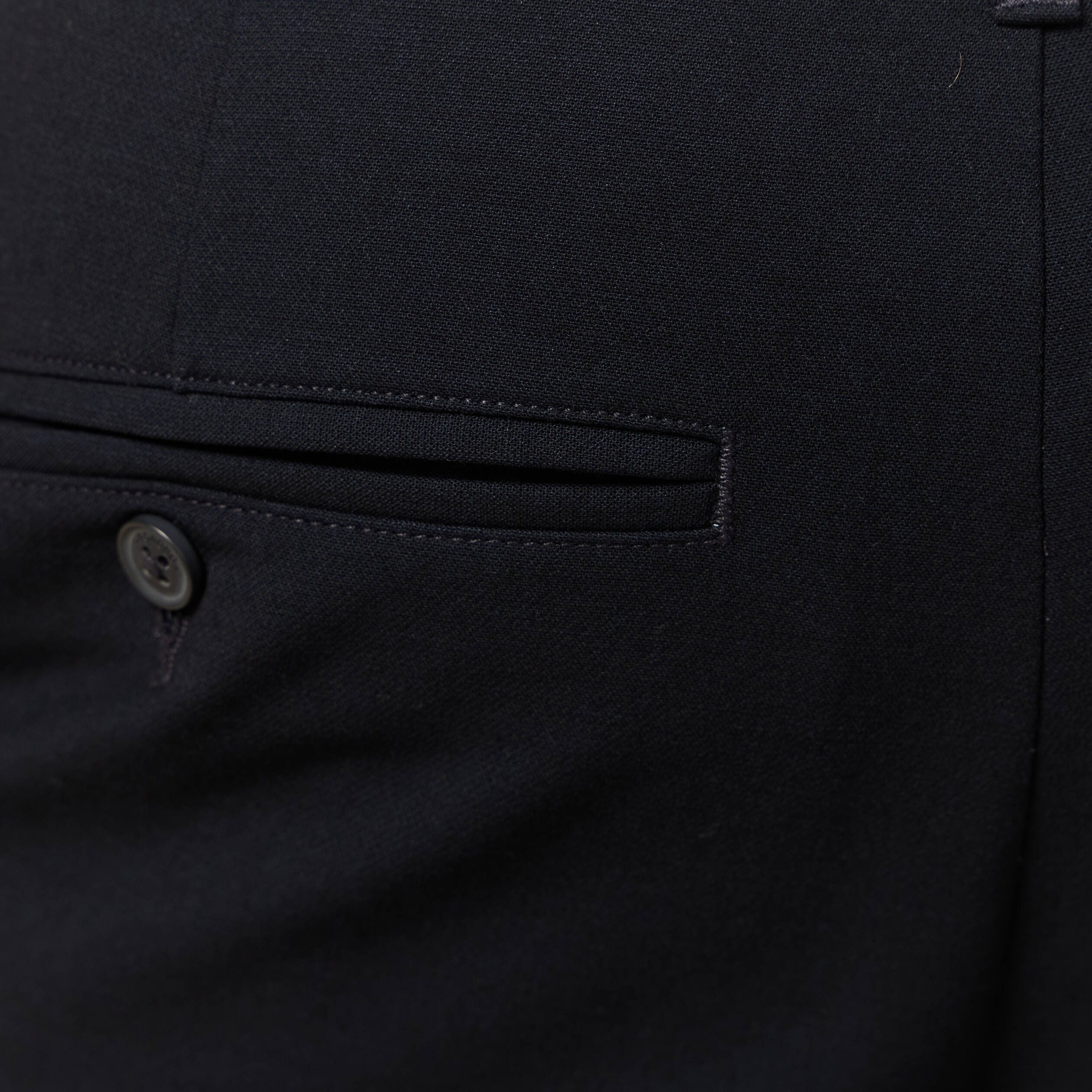 Pantalon droit longueur 32 bleu marine homme