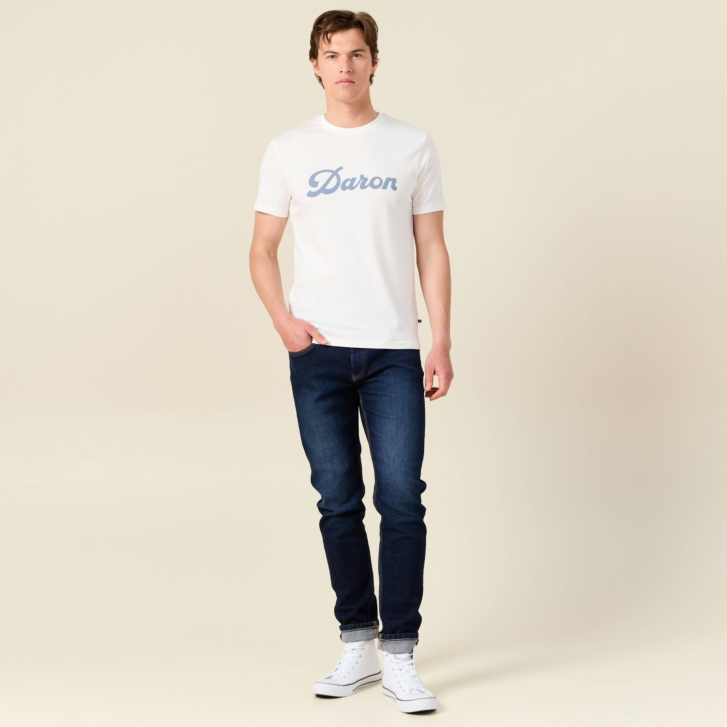 t shirt manches courtes ecru homme T-shirt manches courtes ecru homme
