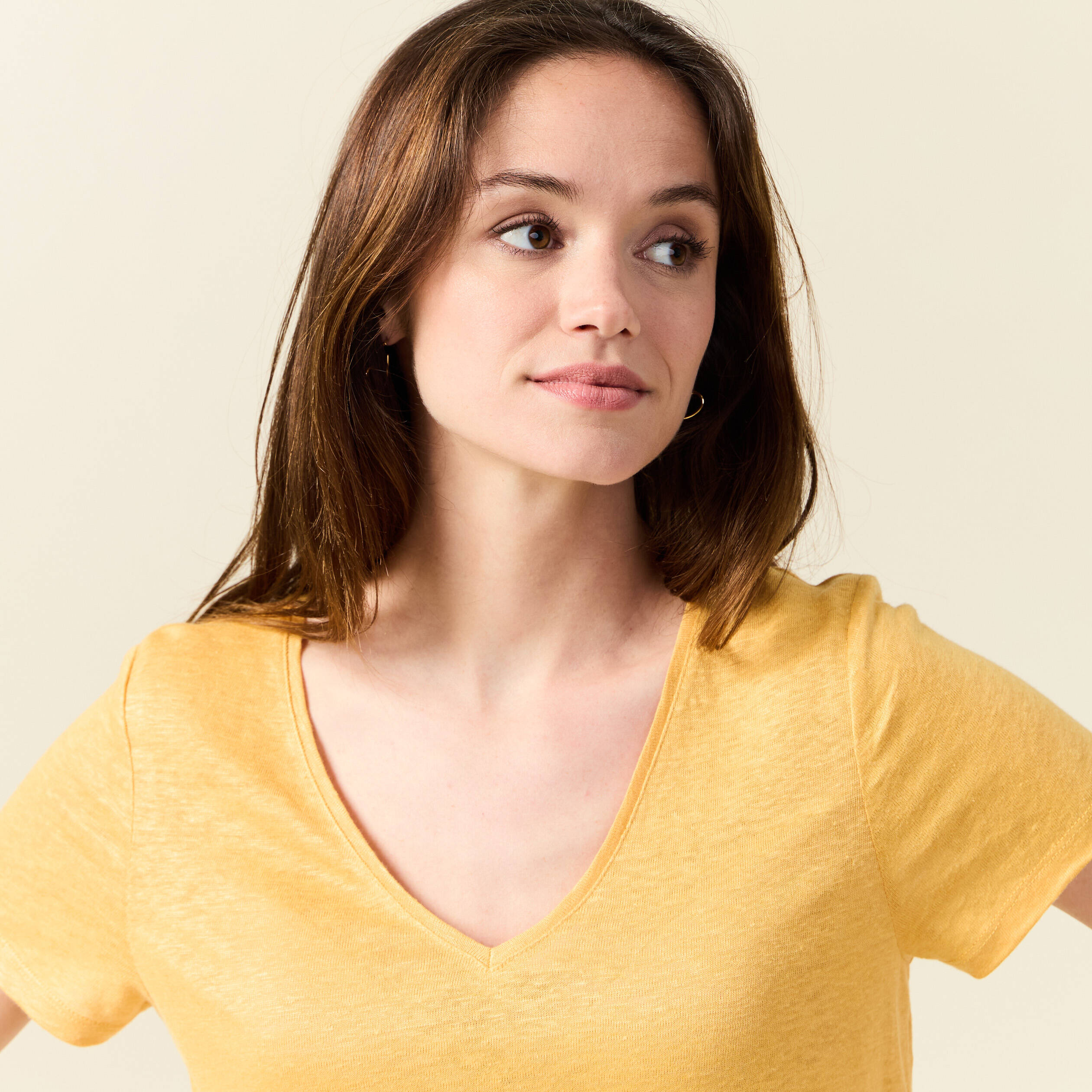 t shirt eco responsable jaune femme T-shirt éco-responsable jaune femme