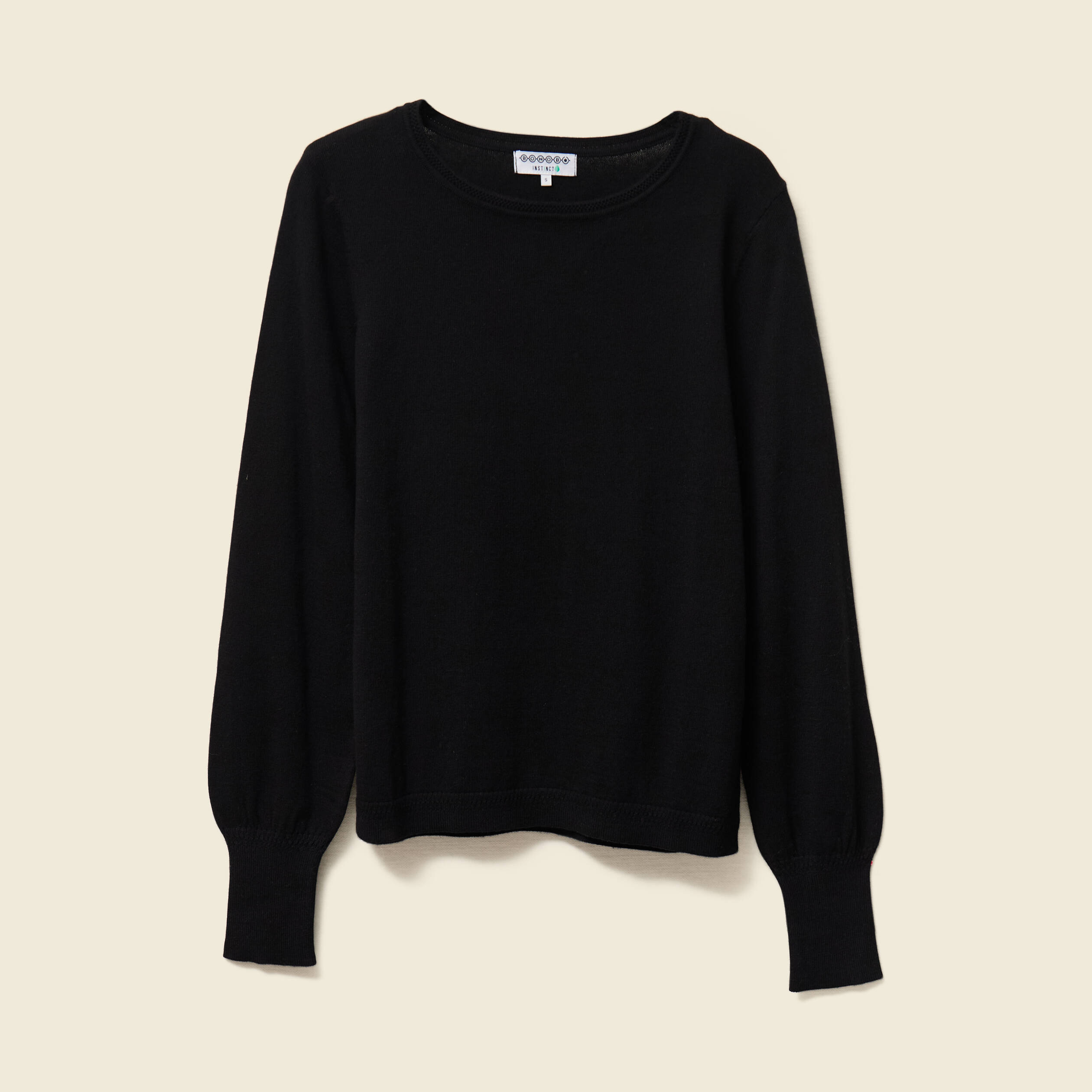 Pull manches longues noir femme