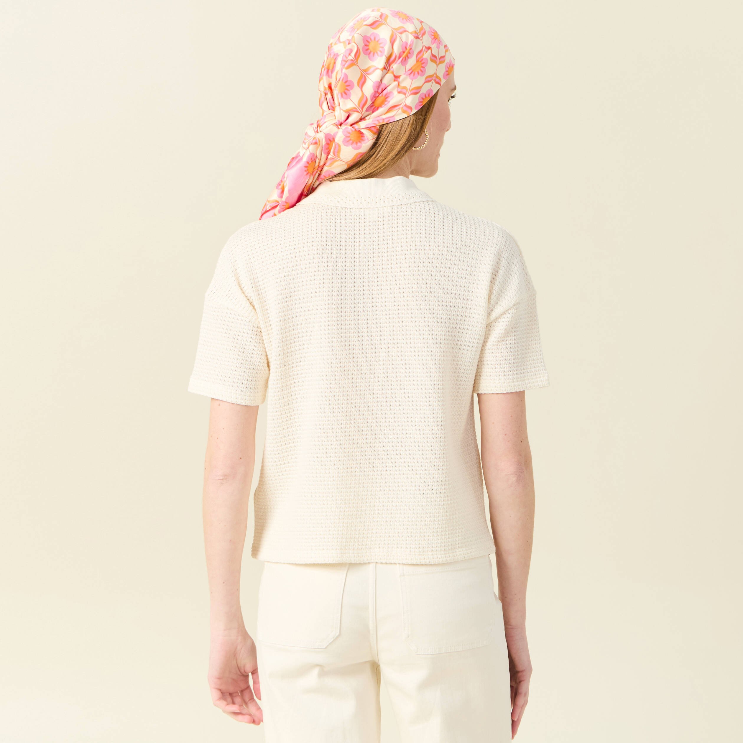 polo en maille creme femme Polo en maille creme femme
