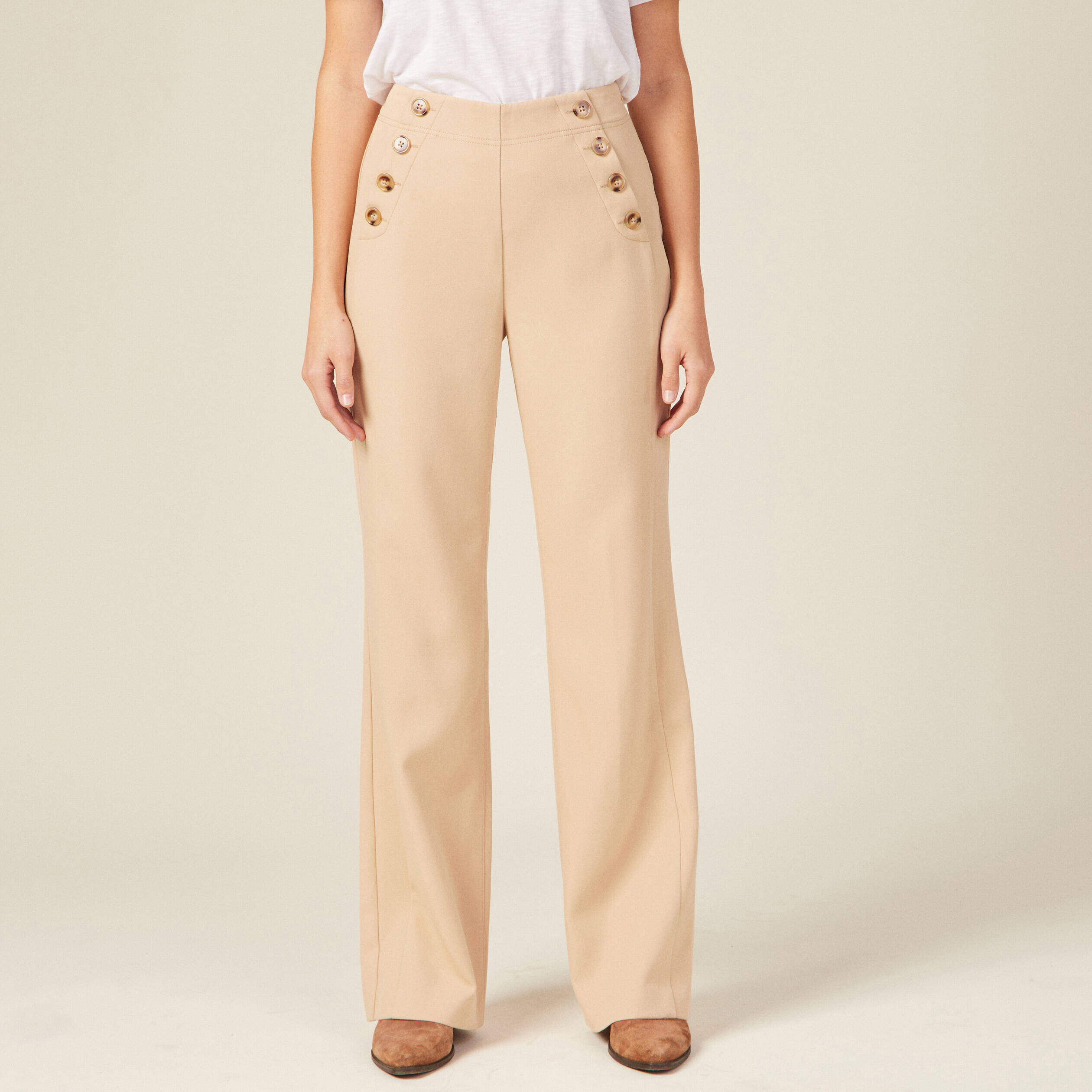 Pantalon pont femme deals