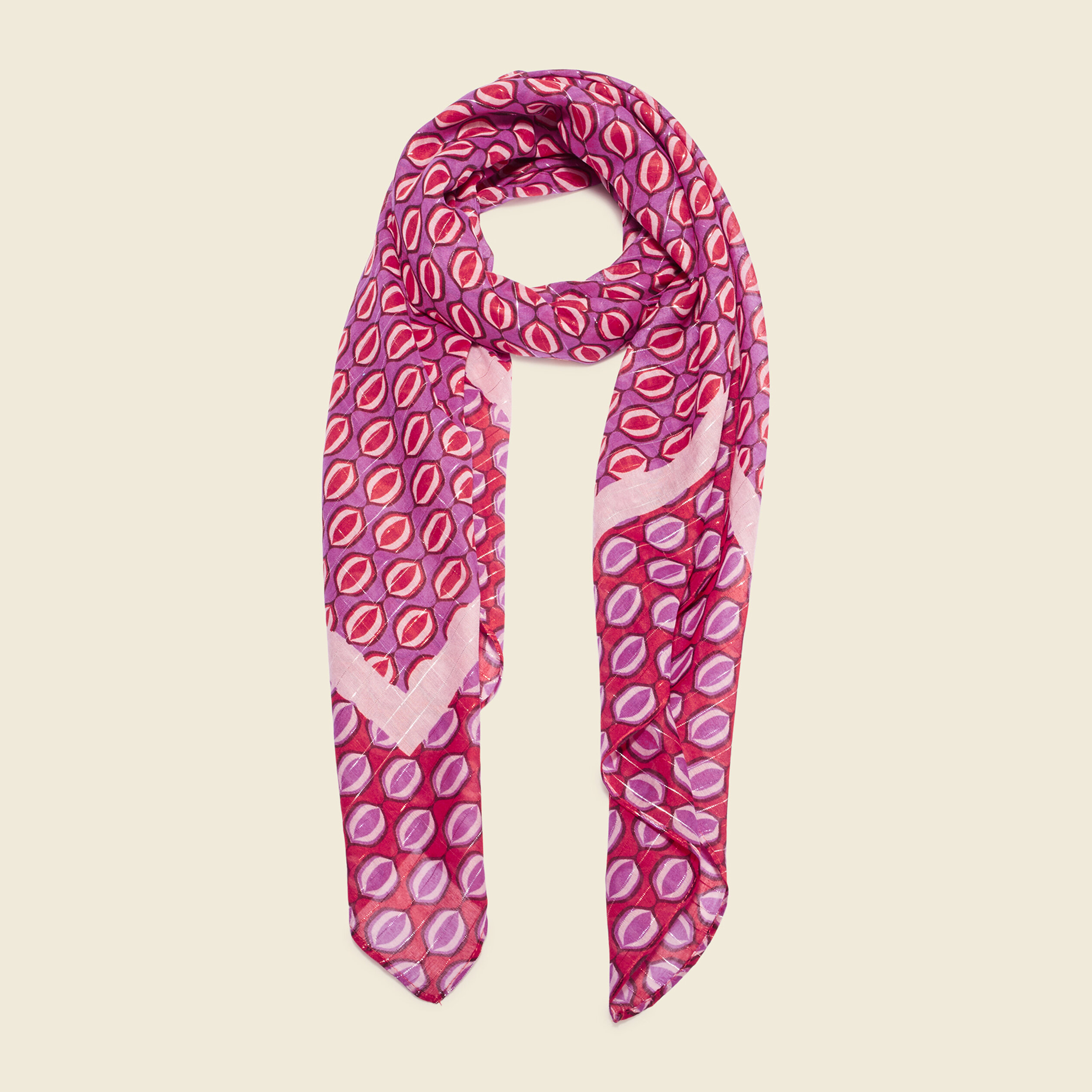 Foulard rouge foncé femme