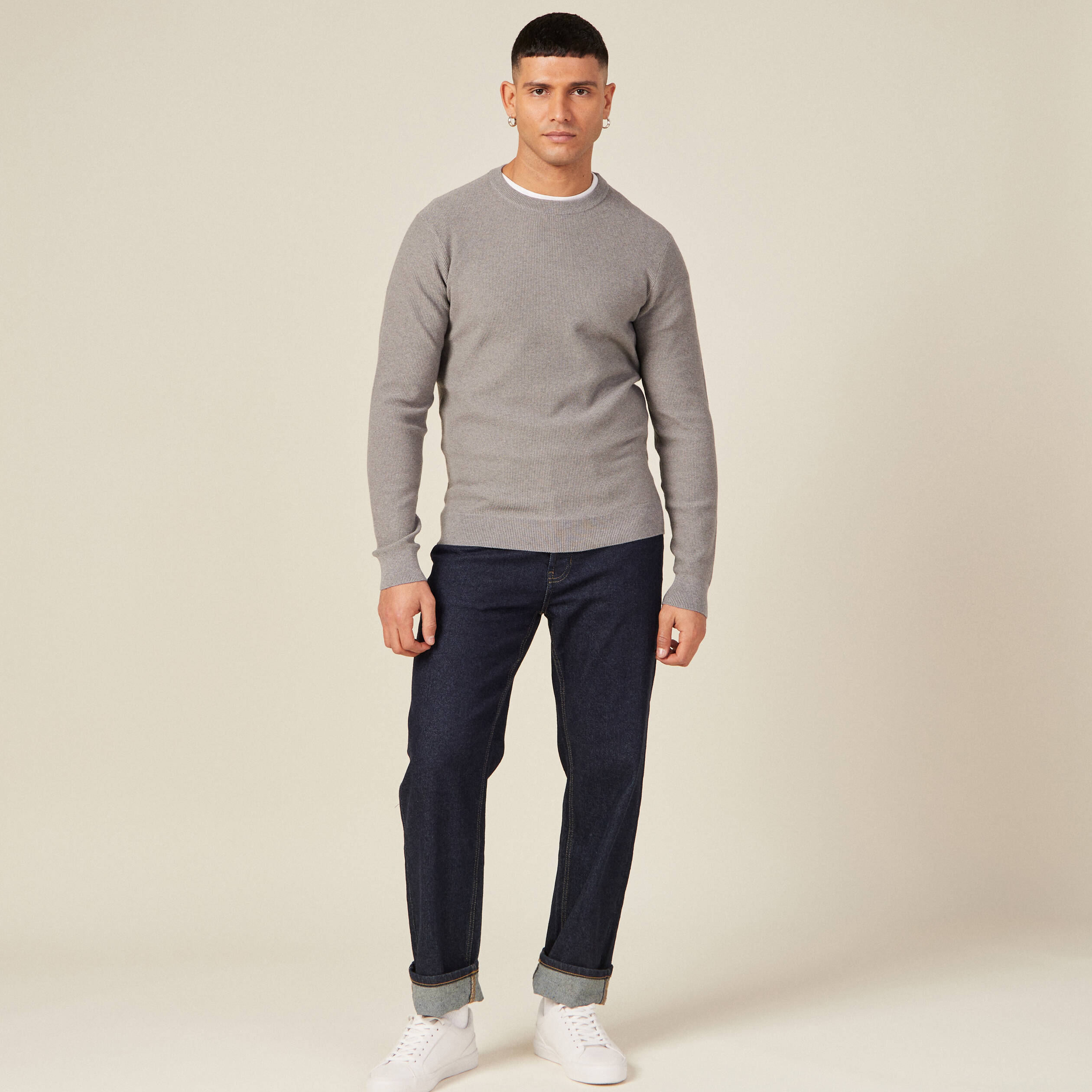 pull eco responsable gris homme Pull éco-responsable gris homme