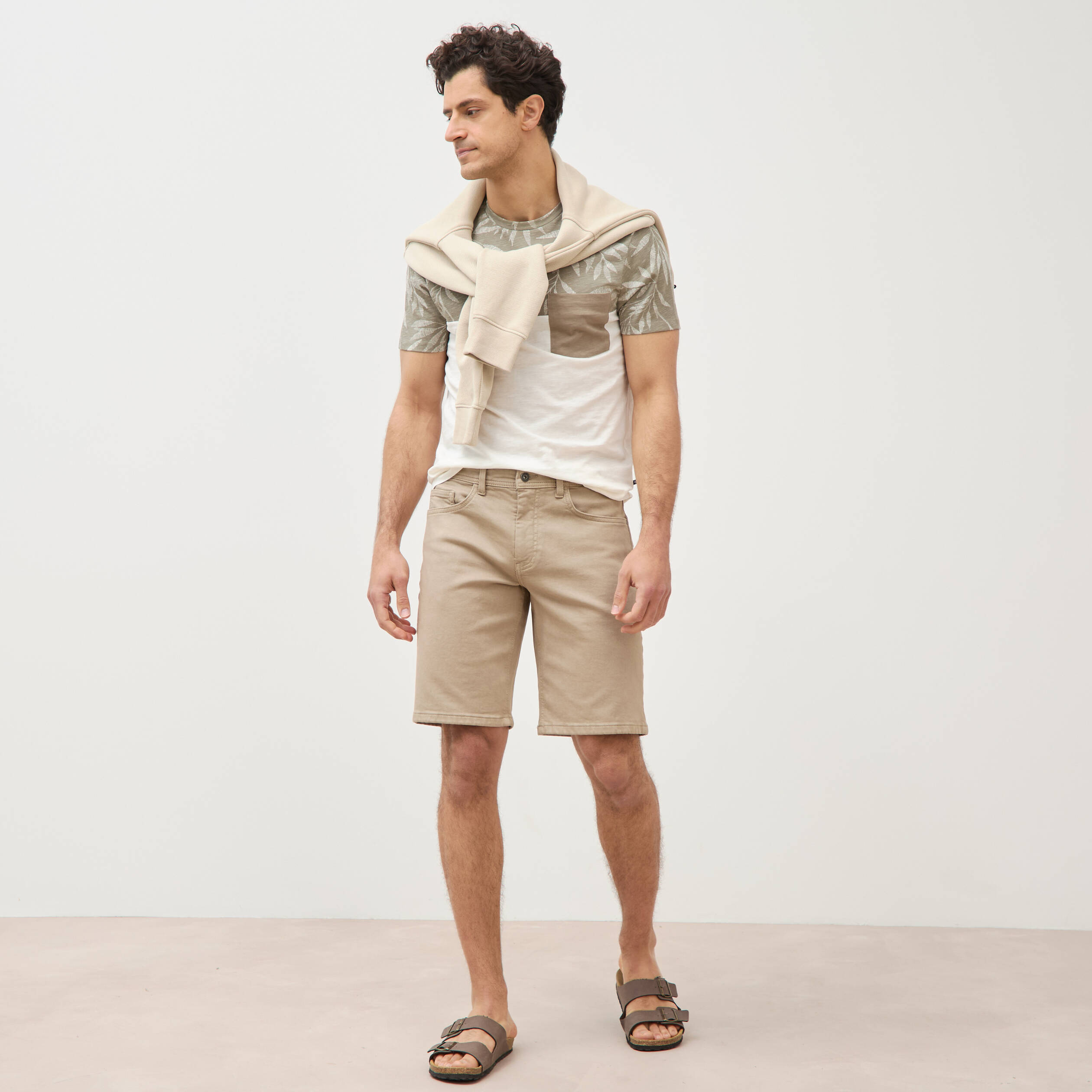 Bermuda beige homme