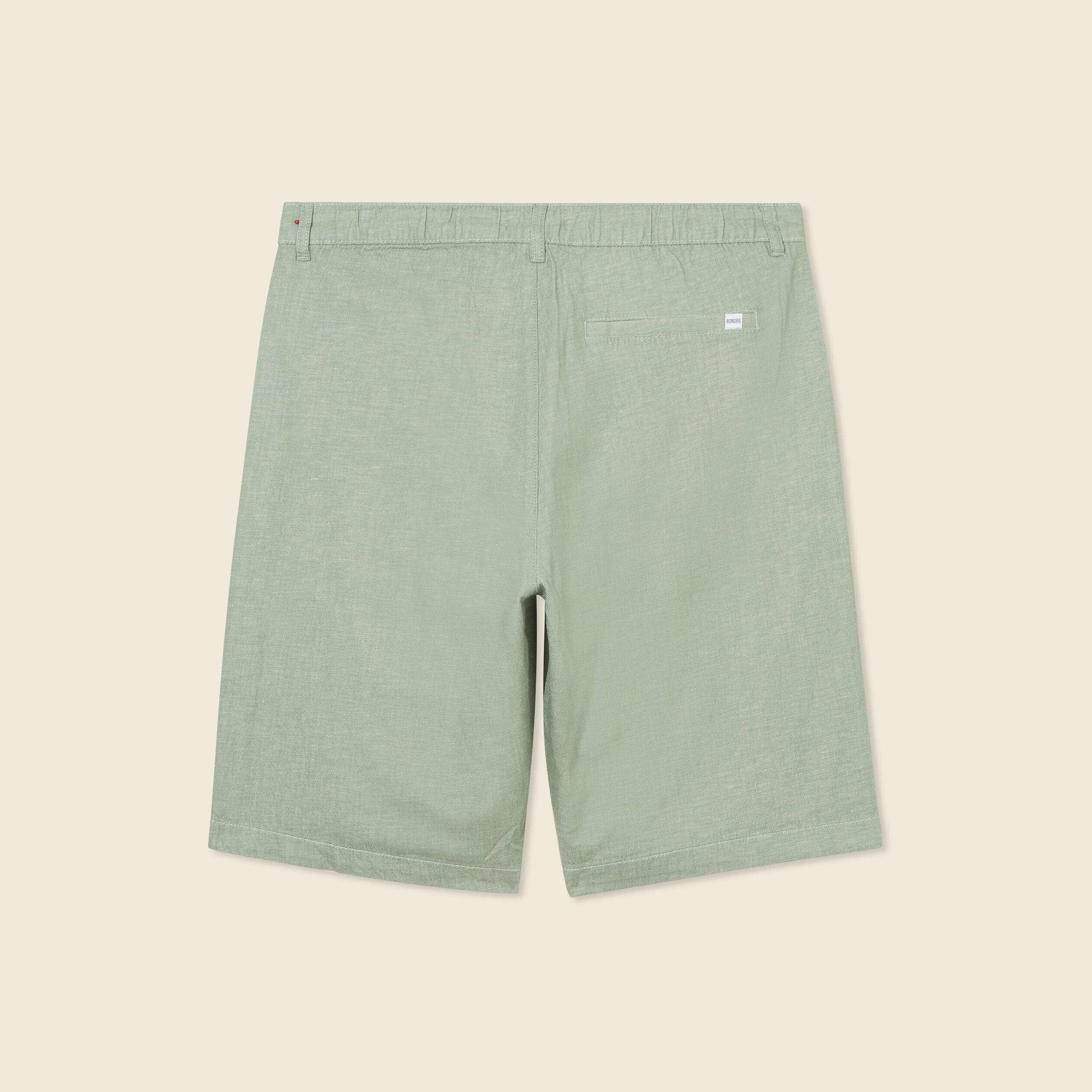 Bermuda droit vert olive homme