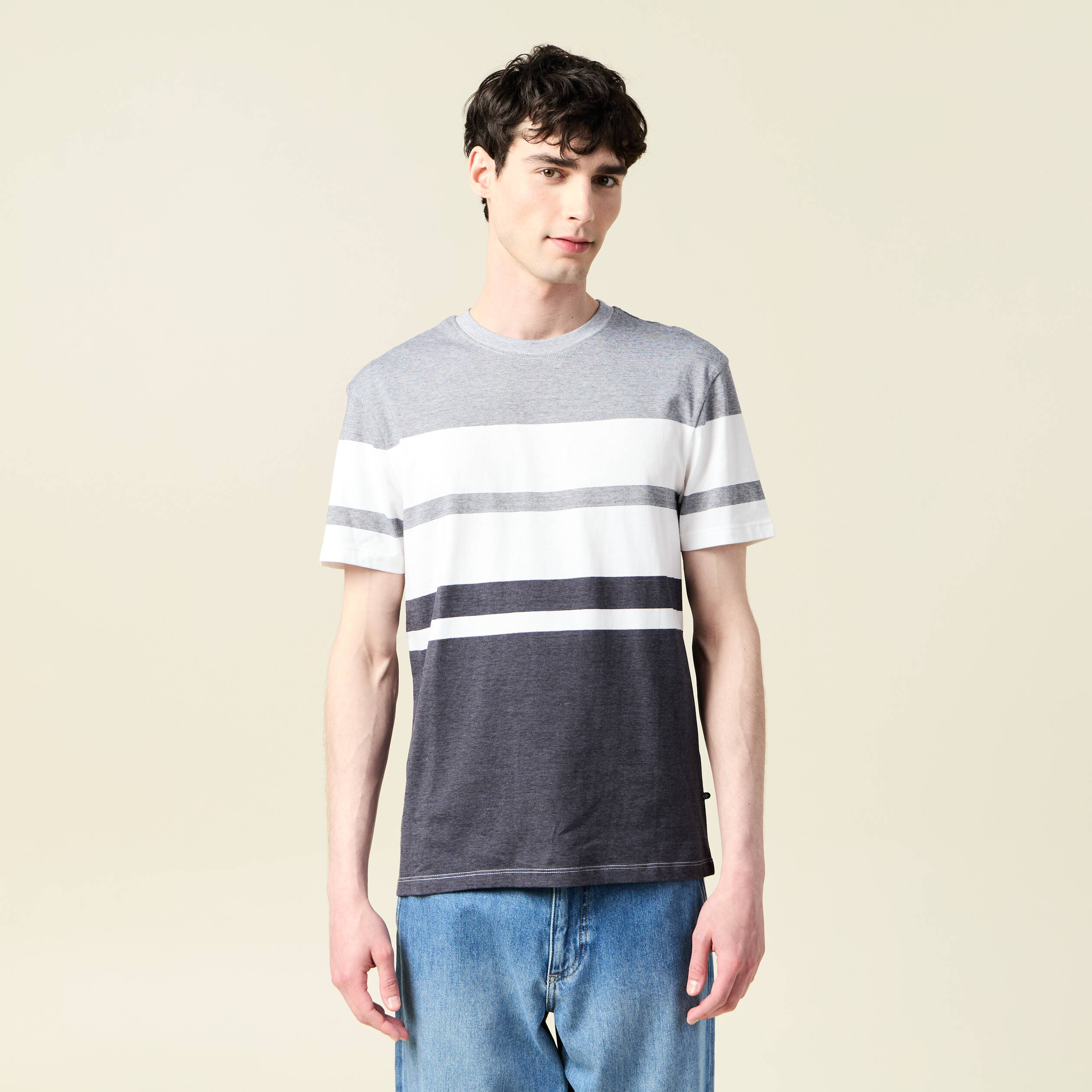 t shirt manches courtes bleu marine homme T-shirt manches courtes bleu marine homme