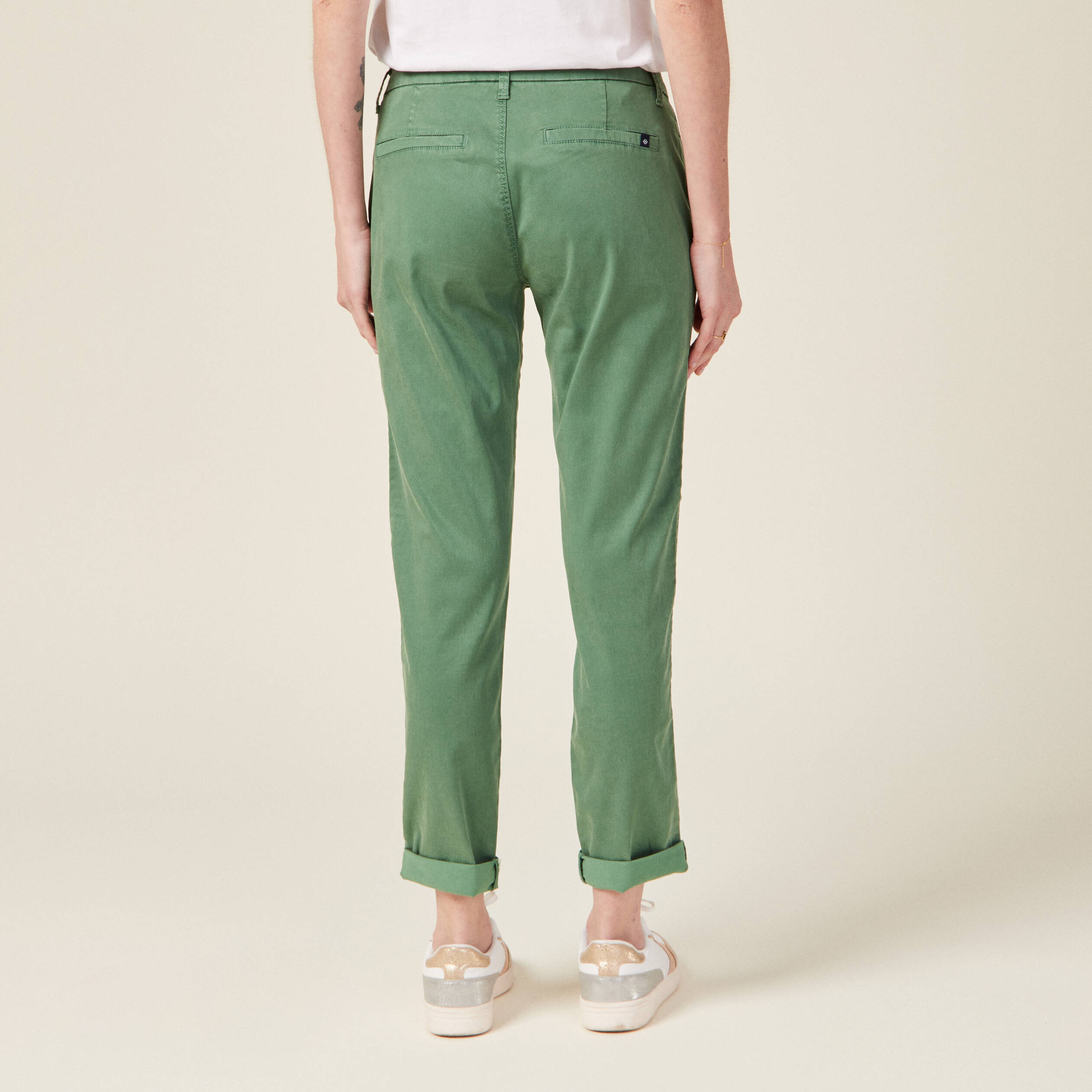 pantalon chino instinct vert femme Pantalon chino Instinct vert femme