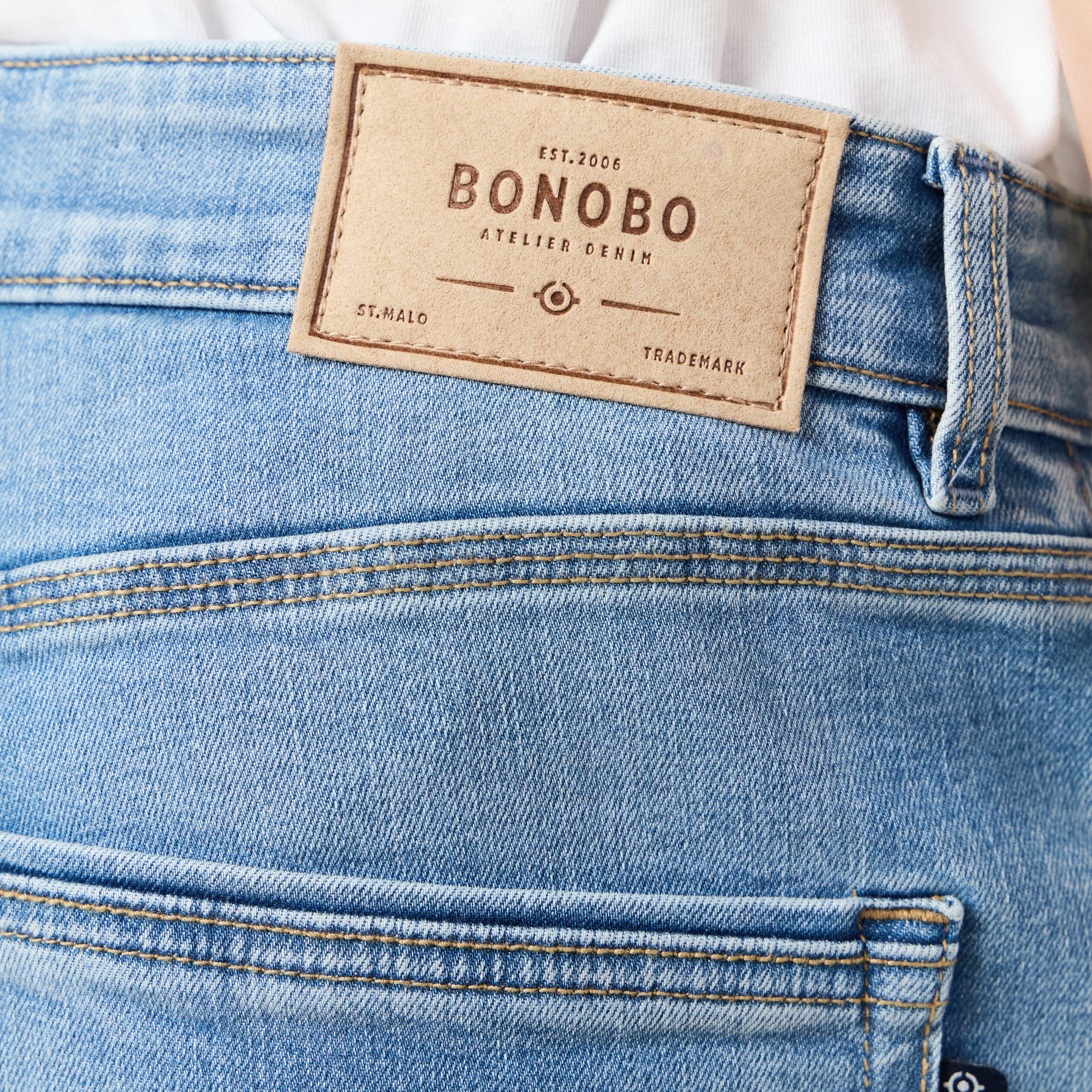 Jeans straight denim used homme