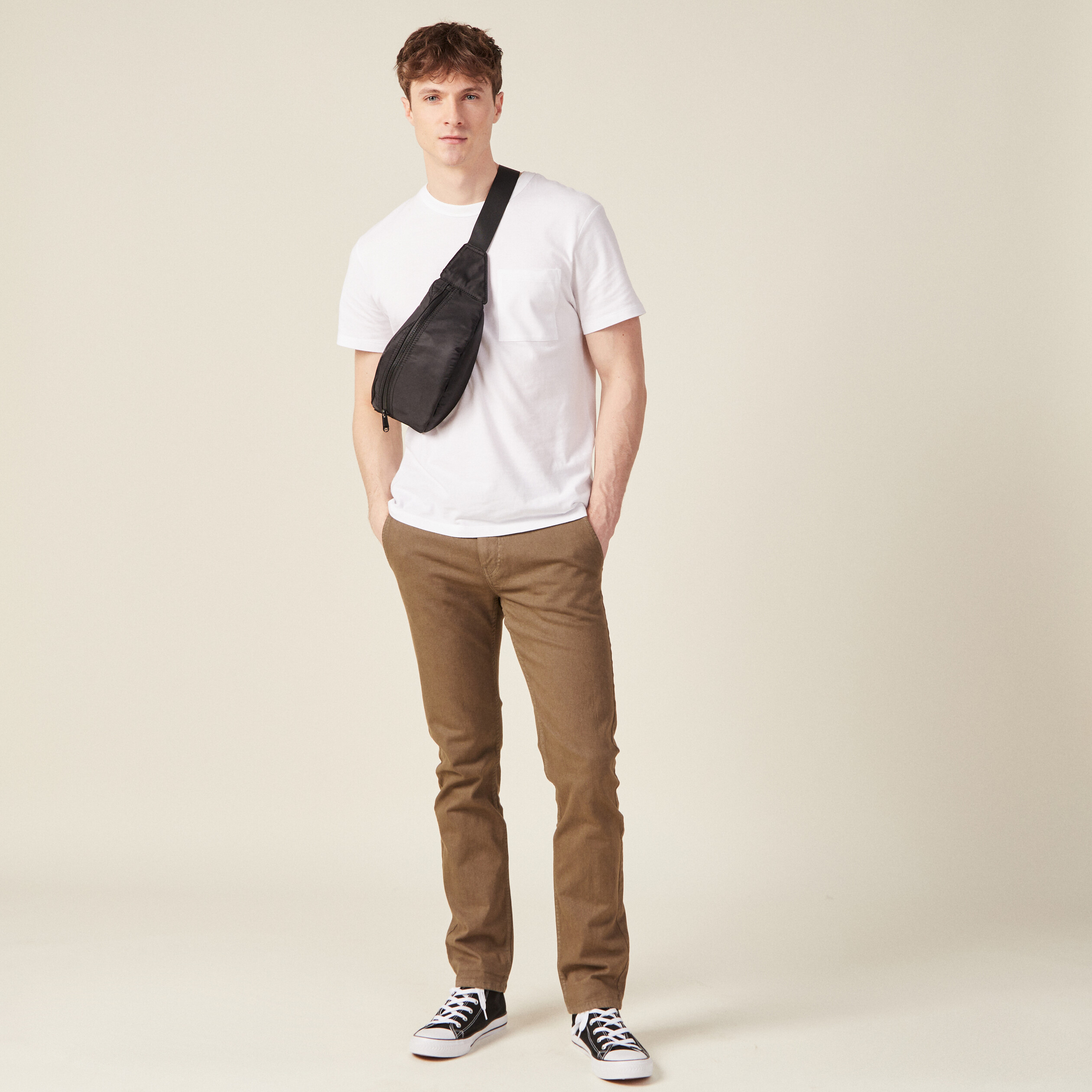 pantalon chino slim taupe homme Pantalon chino slim taupe homme
