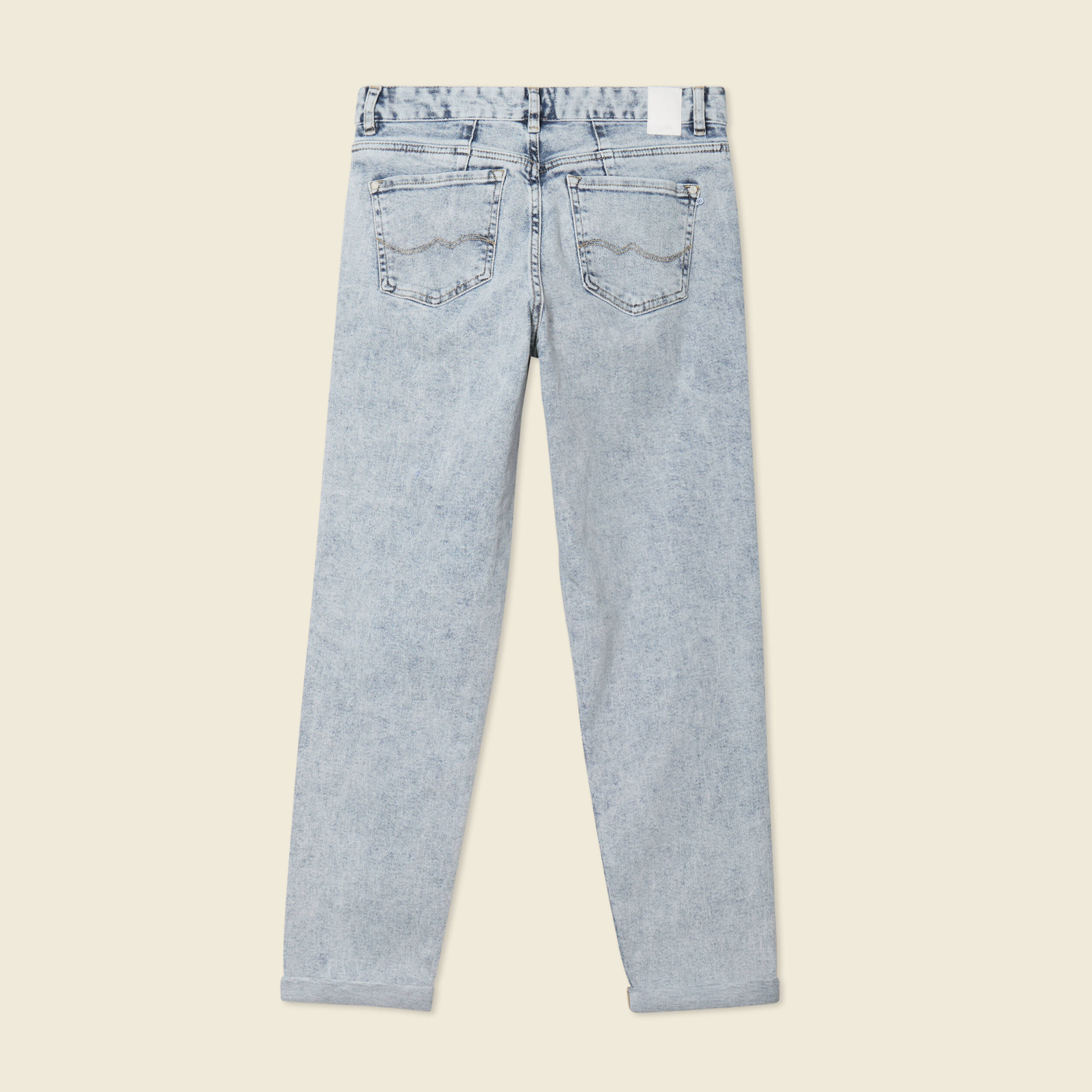 jeans girlfriend 5 poches denim snow bleu femme Jeans girlfriend 5 poches denim snow bleu femme