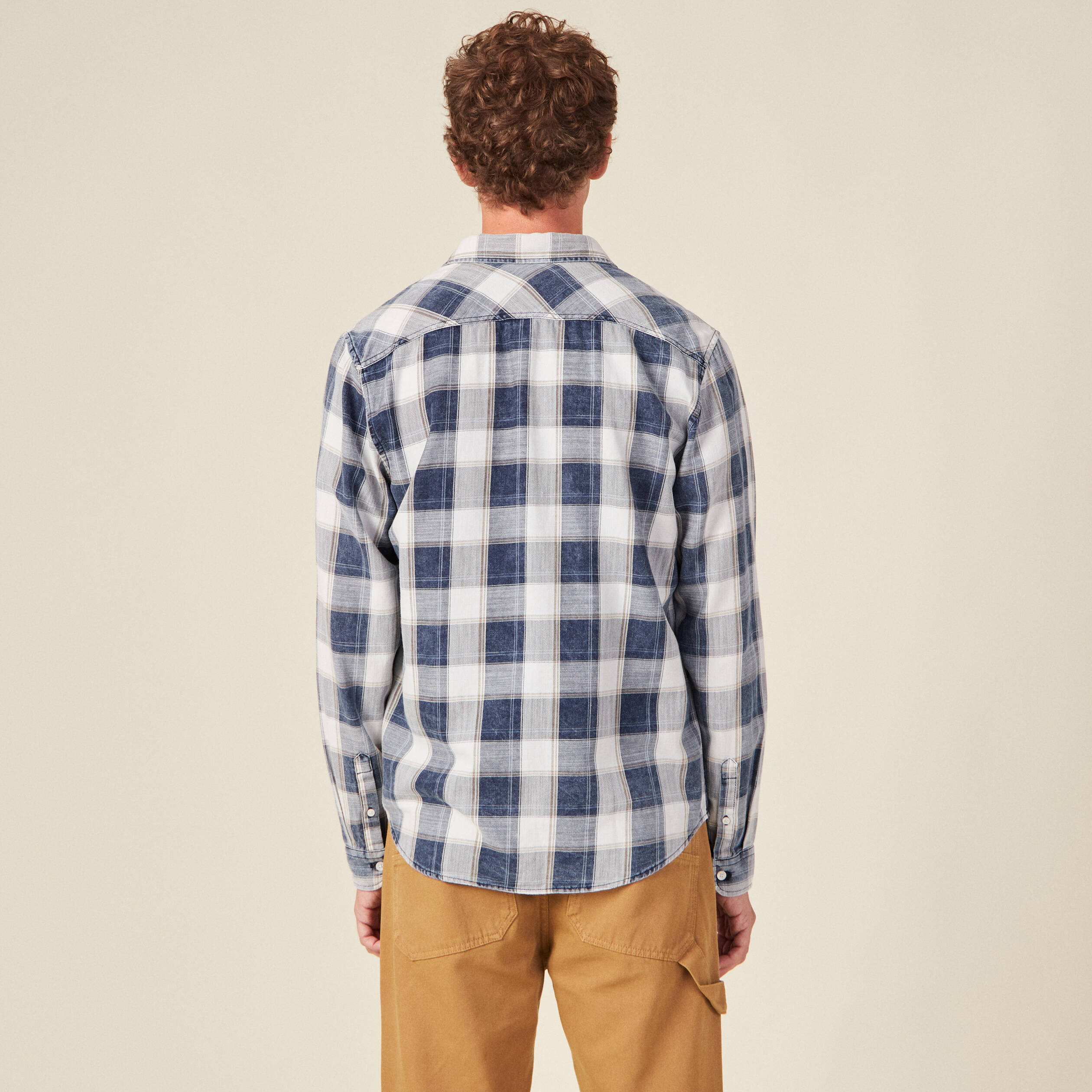 Chemise manches longues ecru homme