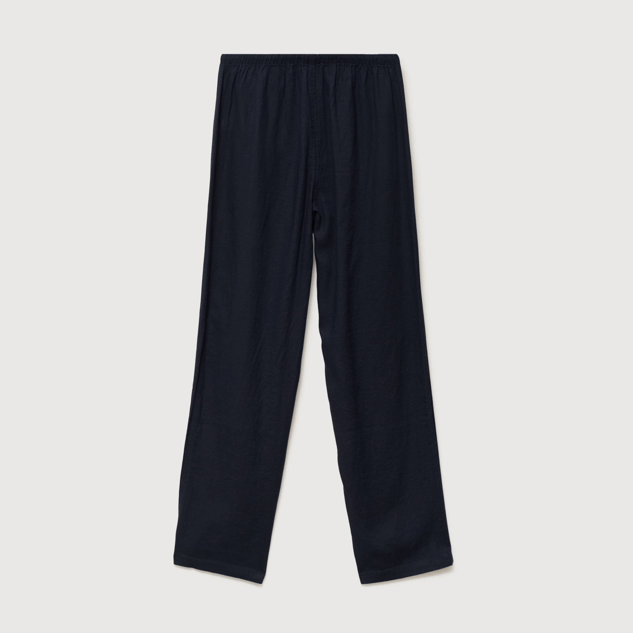 Pantalon standard fluide bleu marine femme