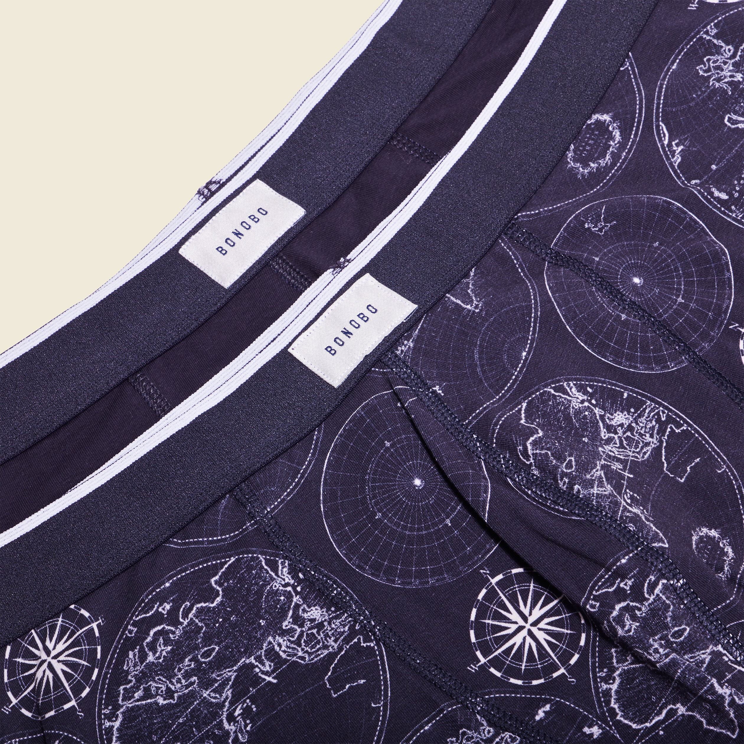 Lot 2 boxers bleu marine homme