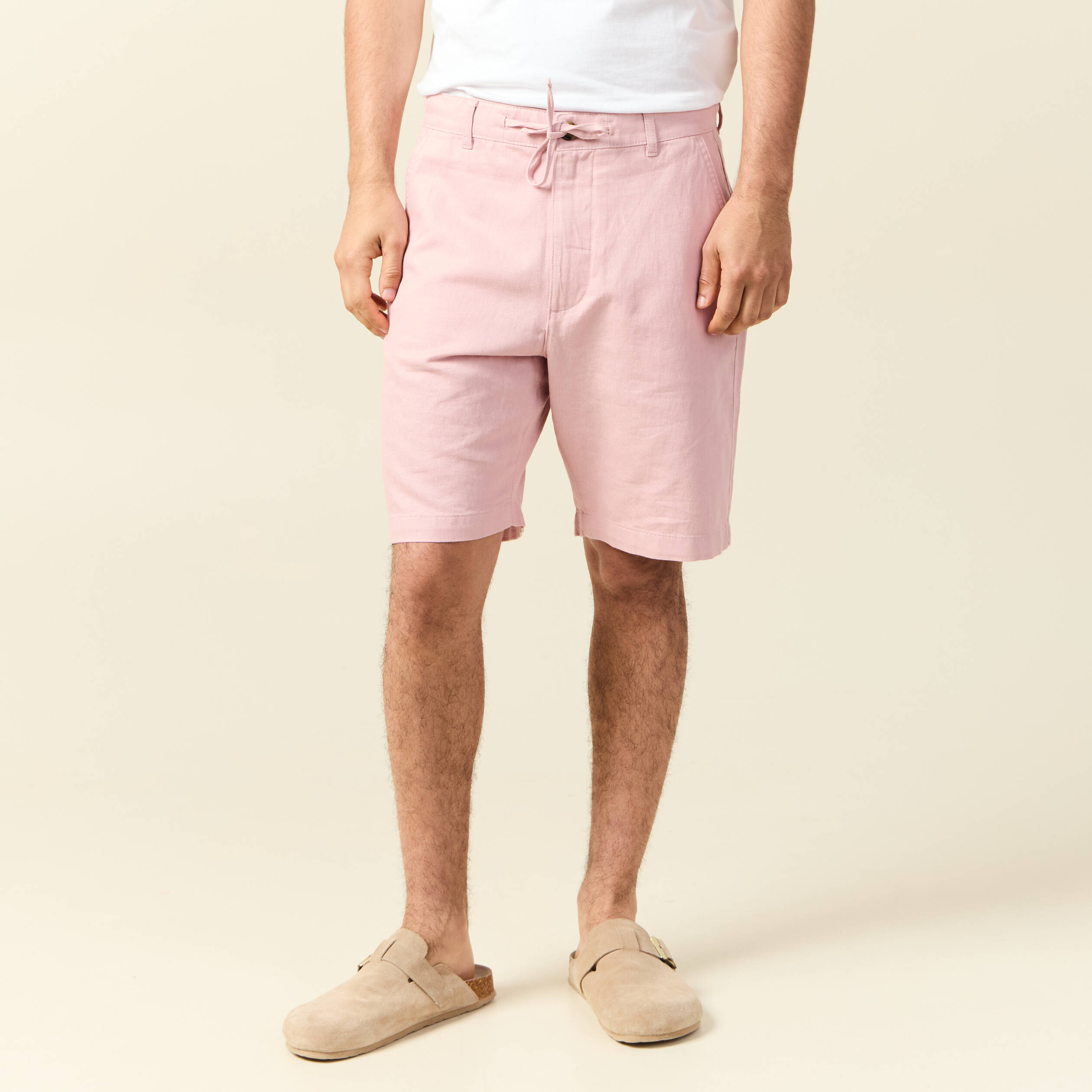 bermuda chino rose pastel homme Bermuda chino rose pastel homme