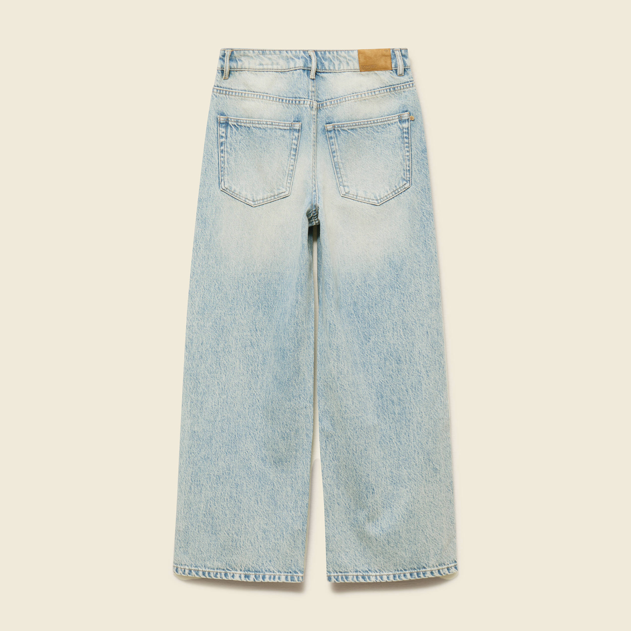Jeans loose taille standard bleu femme