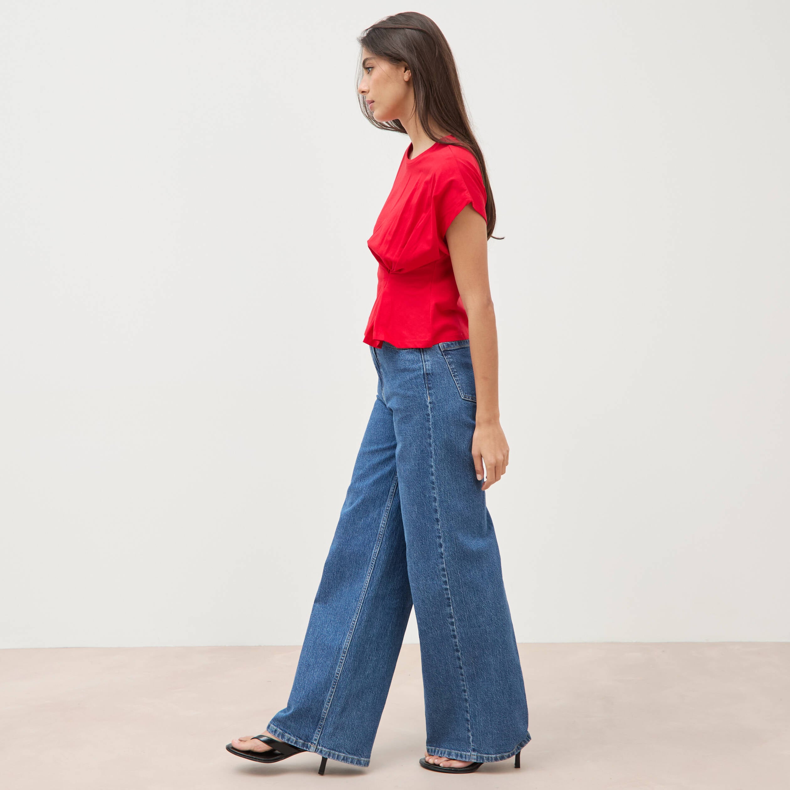T-shirt manches courtes rouge femme