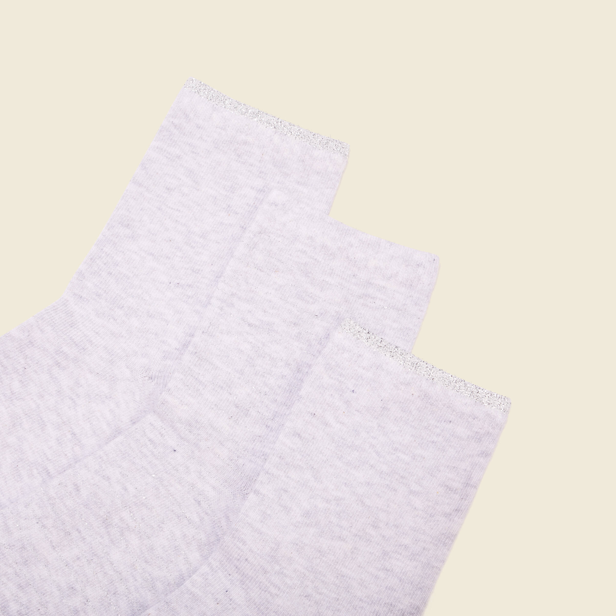 Lot 3 paires chaussettes gris clair femme