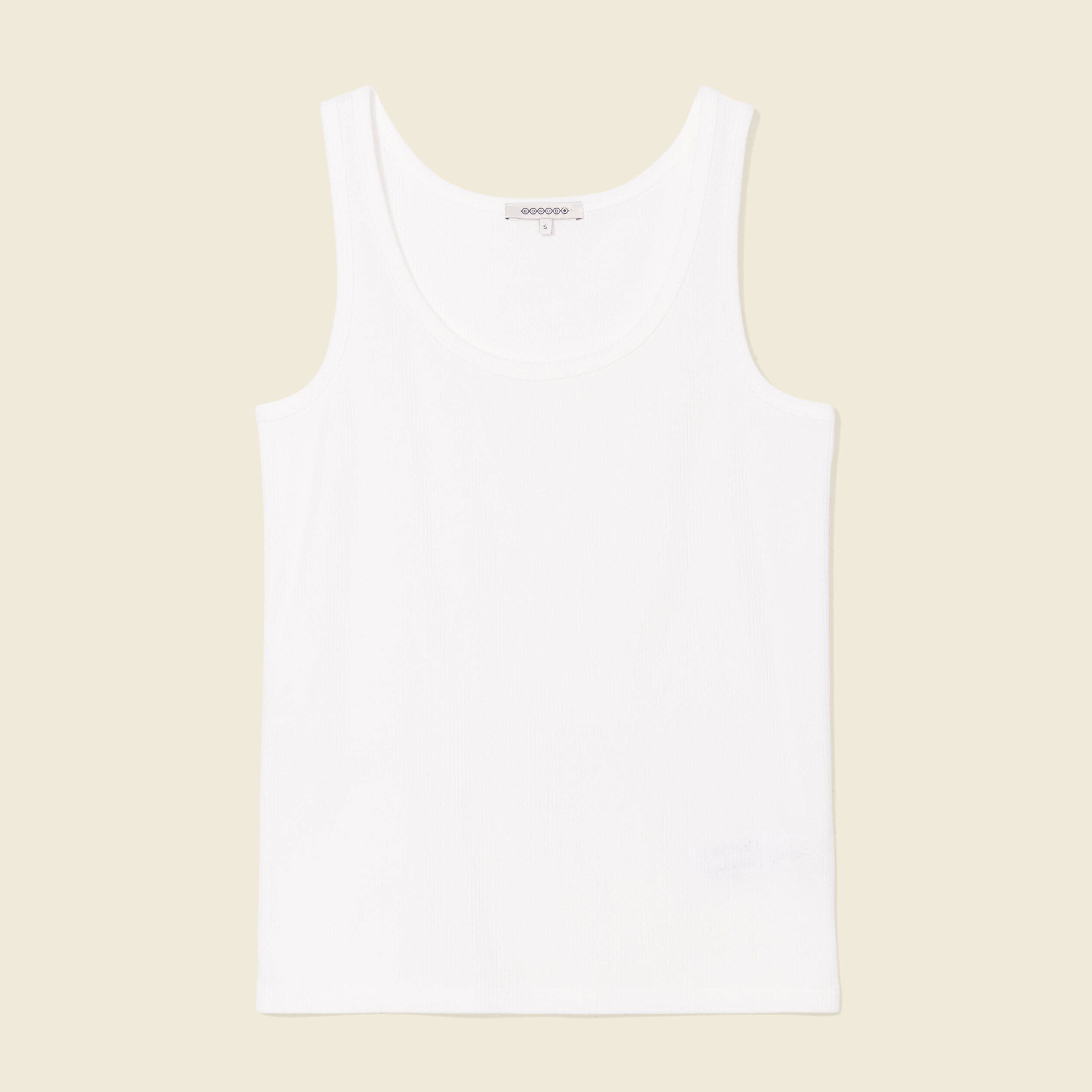 debardeur bretelles larges ecru femme Débardeur bretelles larges ecru femme