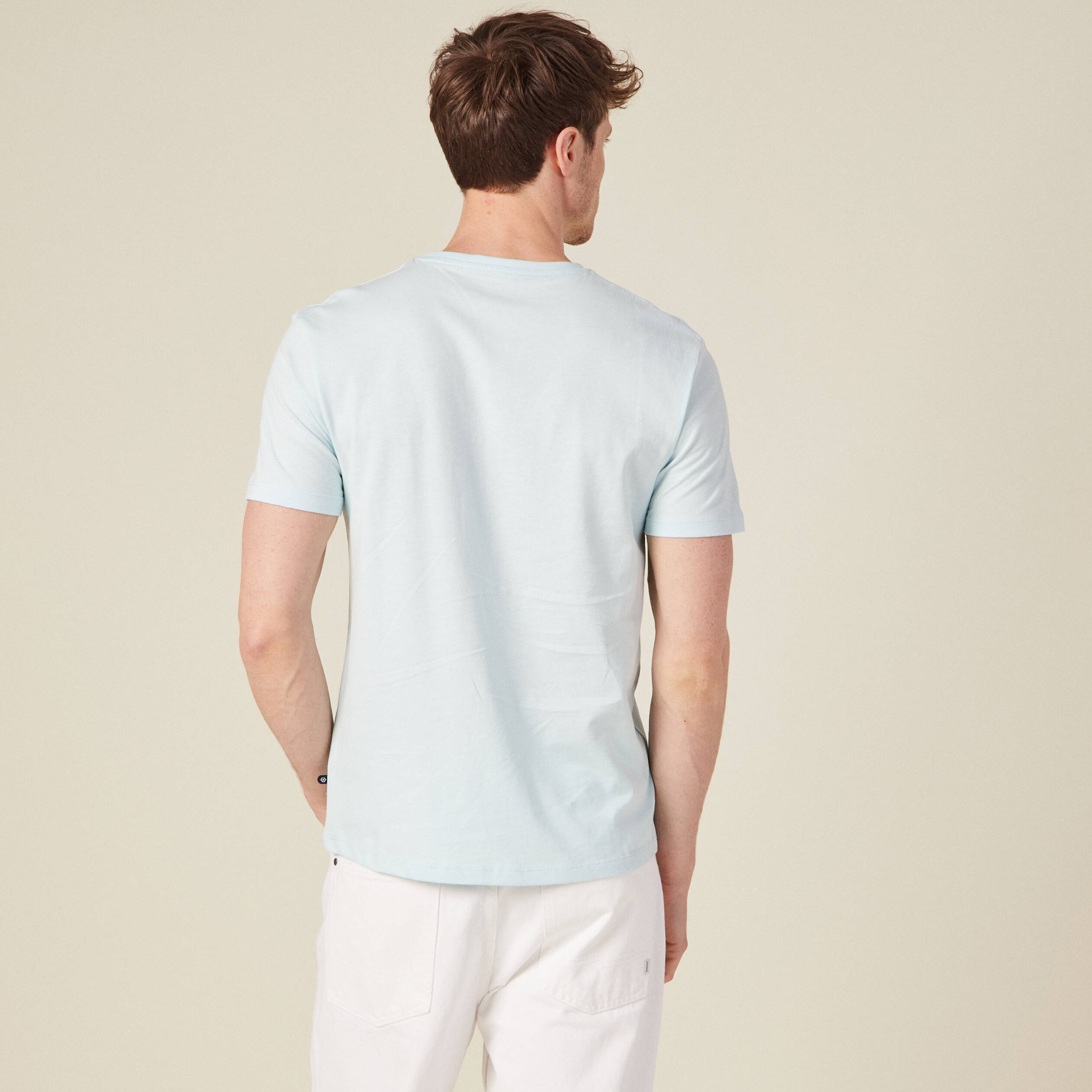 T-shirt manches courtes bleu ciel homme