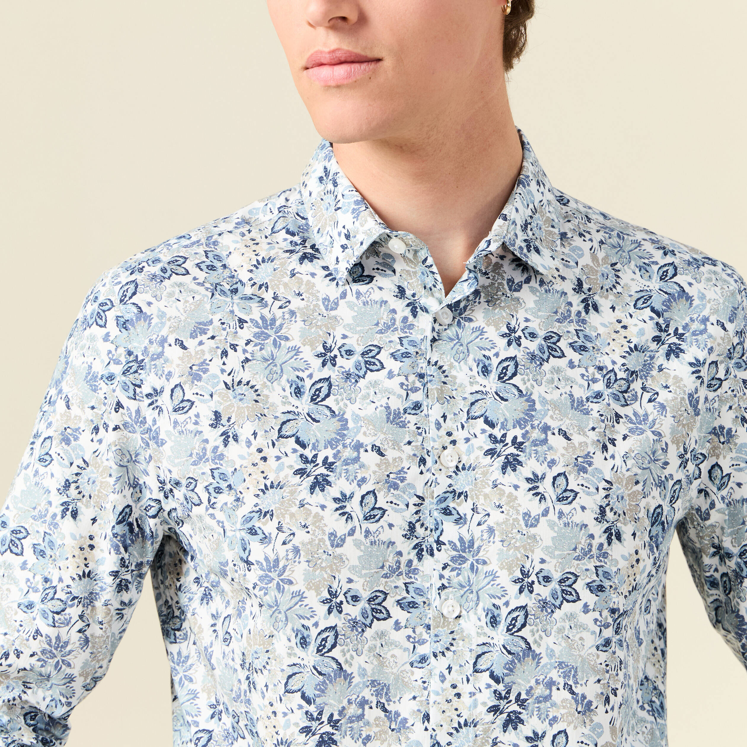 chemise a manches longues blanc homme Chemise à manches longues blanc homme