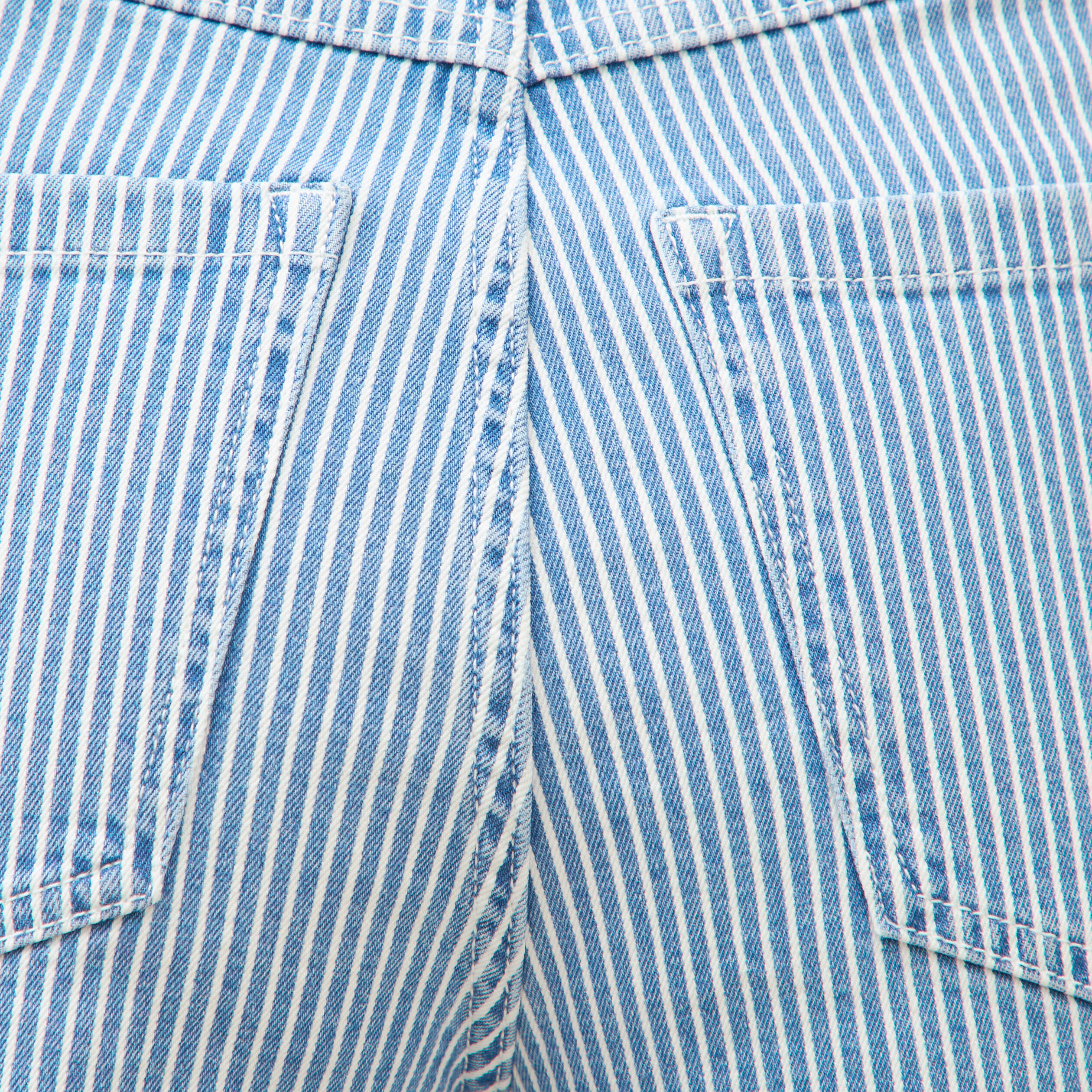 Bermuda large taille haute en jeans denim stone femme