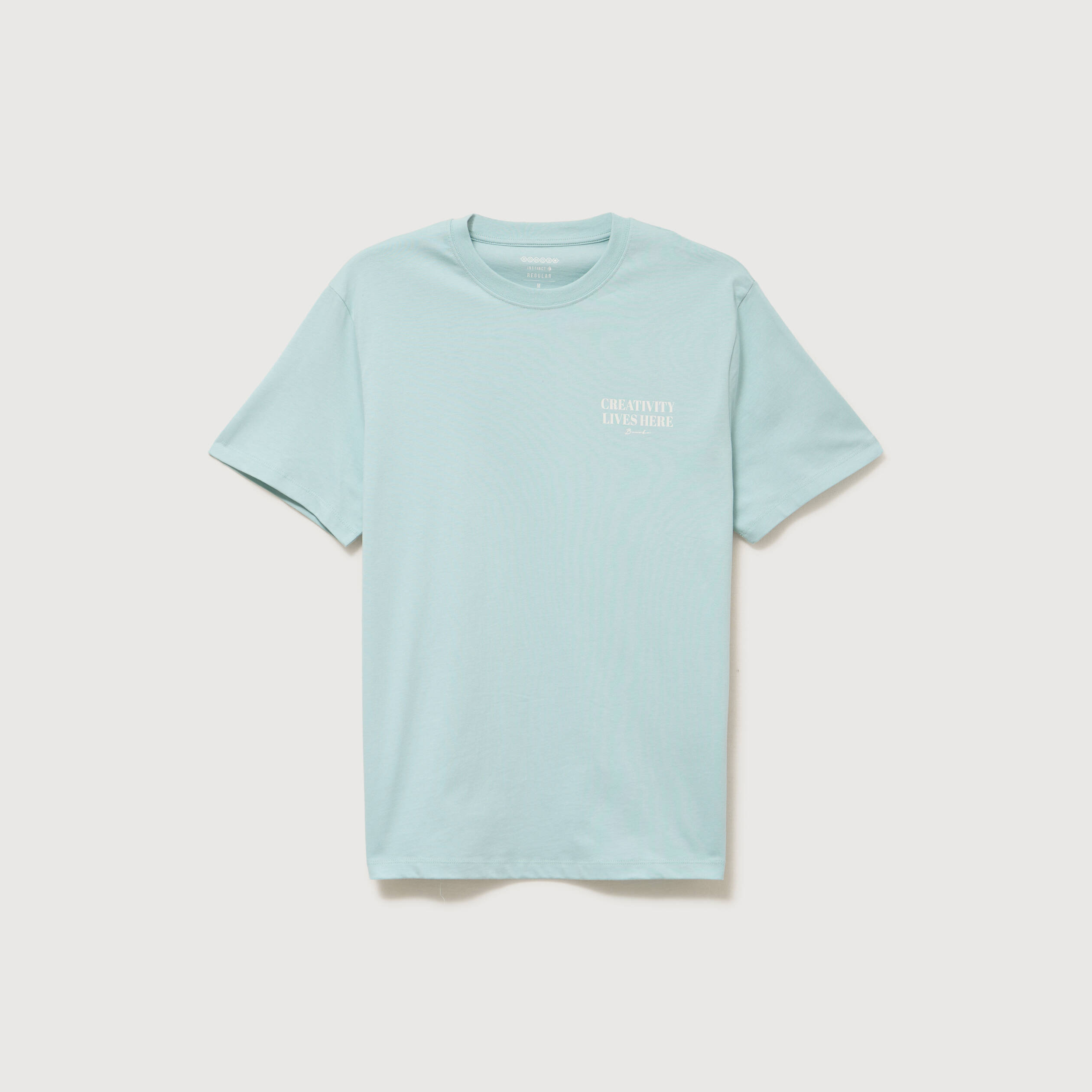 T-shirt en coton bleu gris homme
