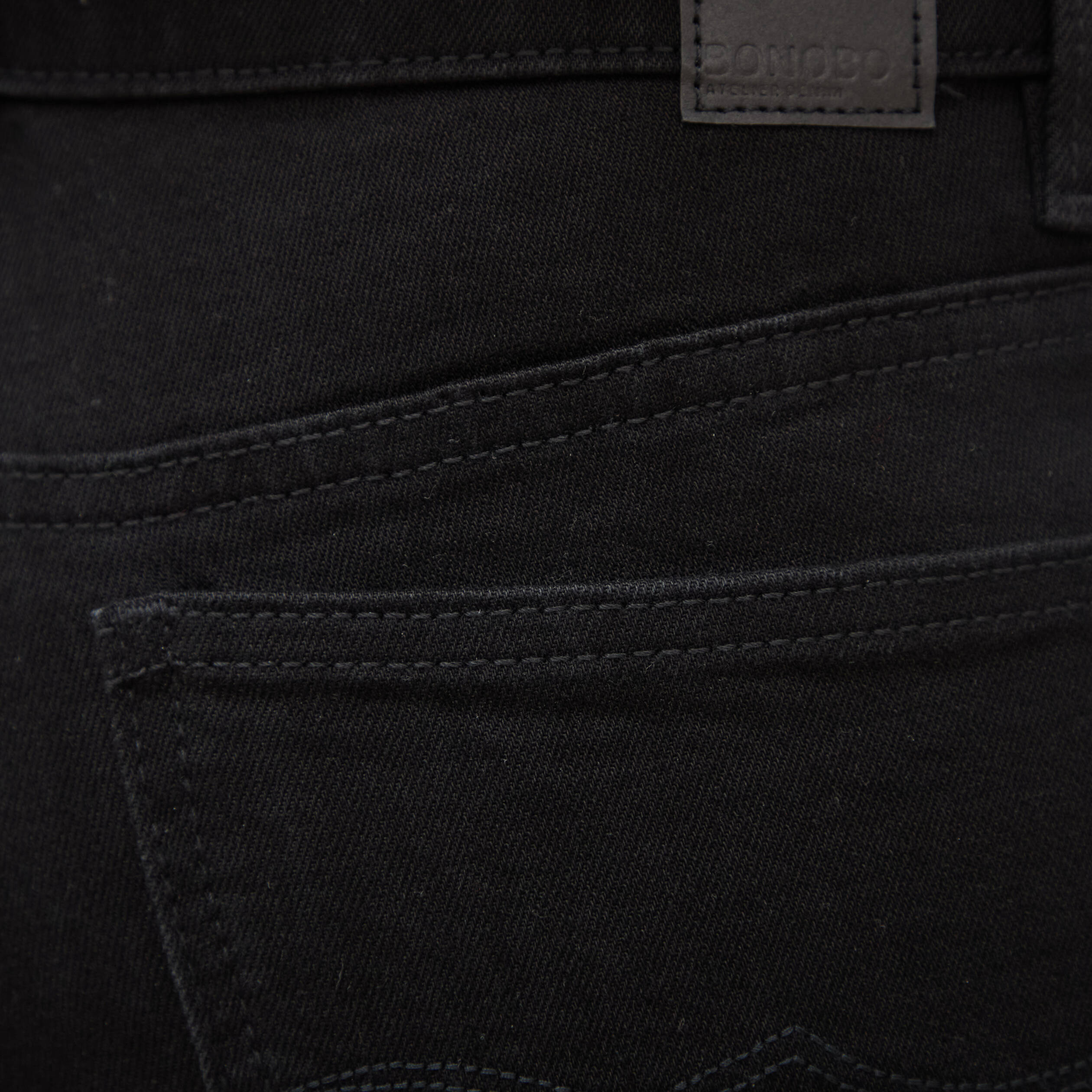 Jeans bootcut cropped taille bascul&eacute;e denim noir femme