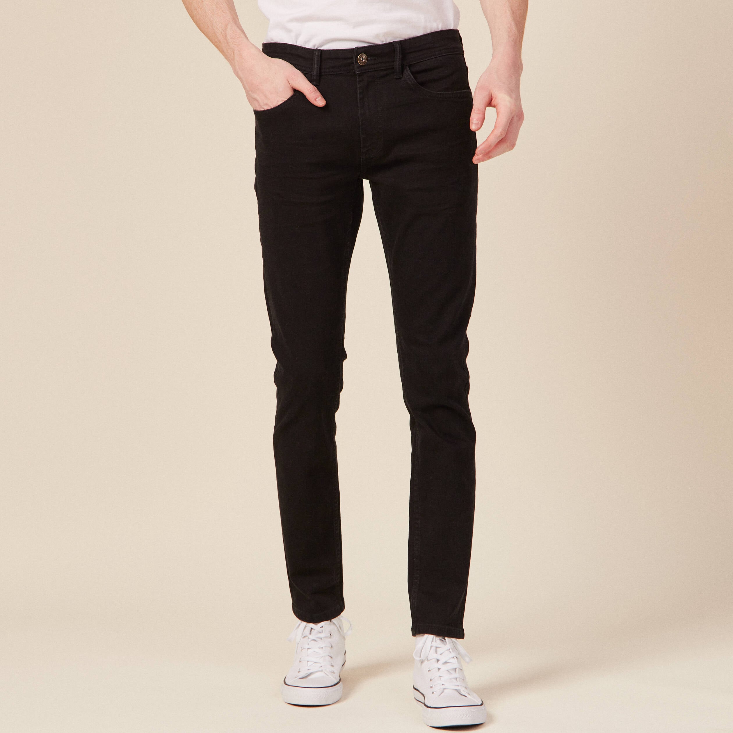 Jeans slim longueur 32 denim noir homme