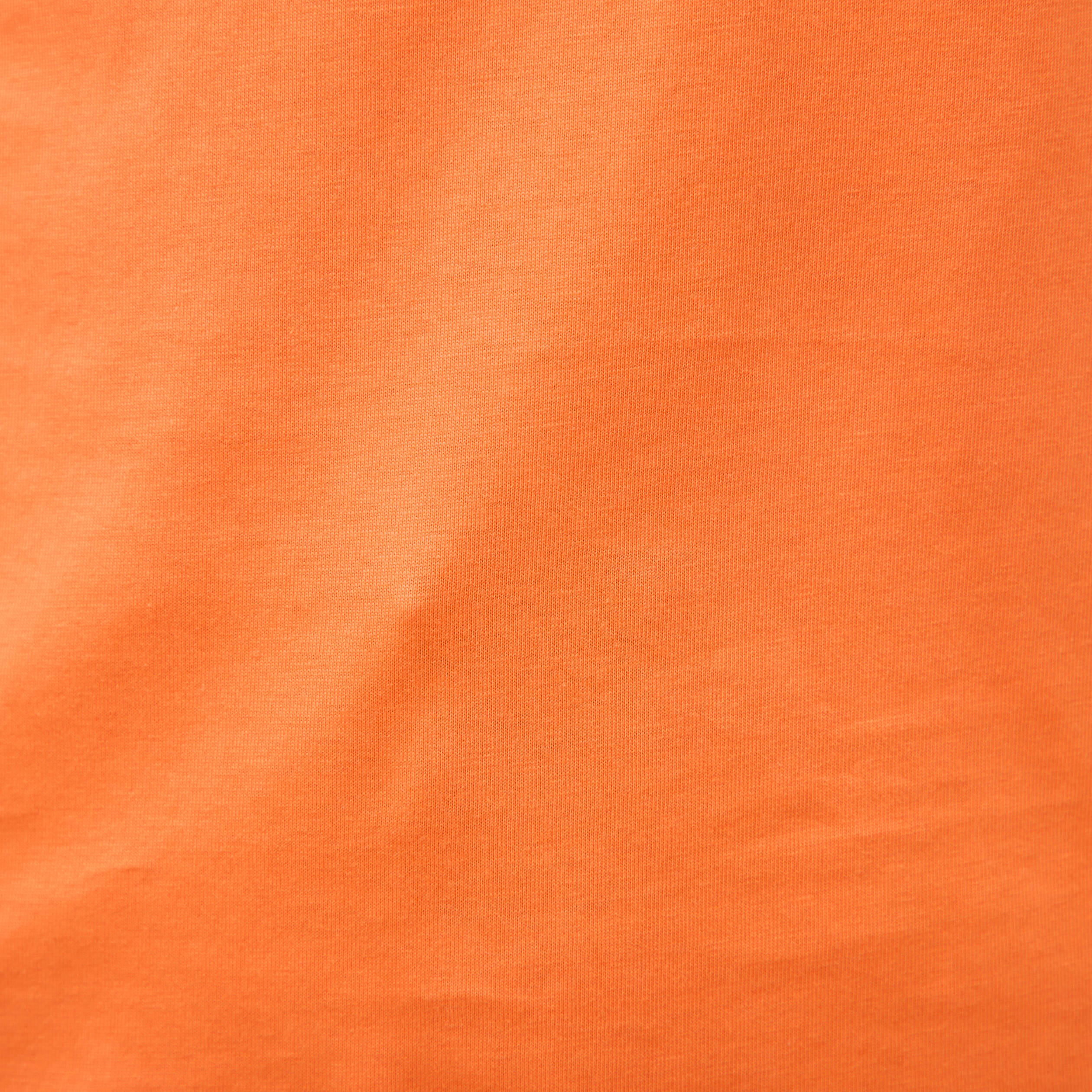 T-shirt droit col rond manches courtes orange femme
