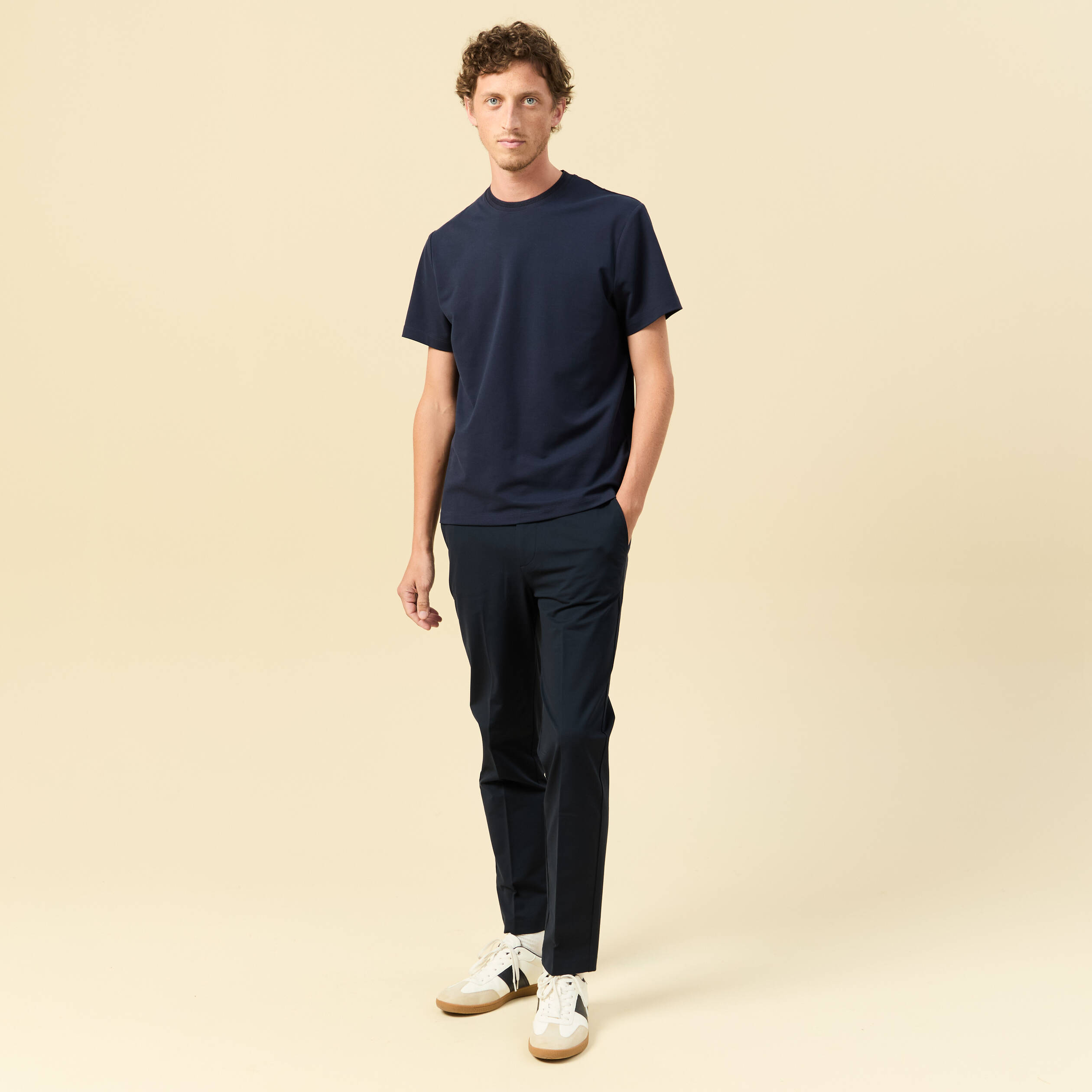 T-shirt manches courtes bleu marine homme