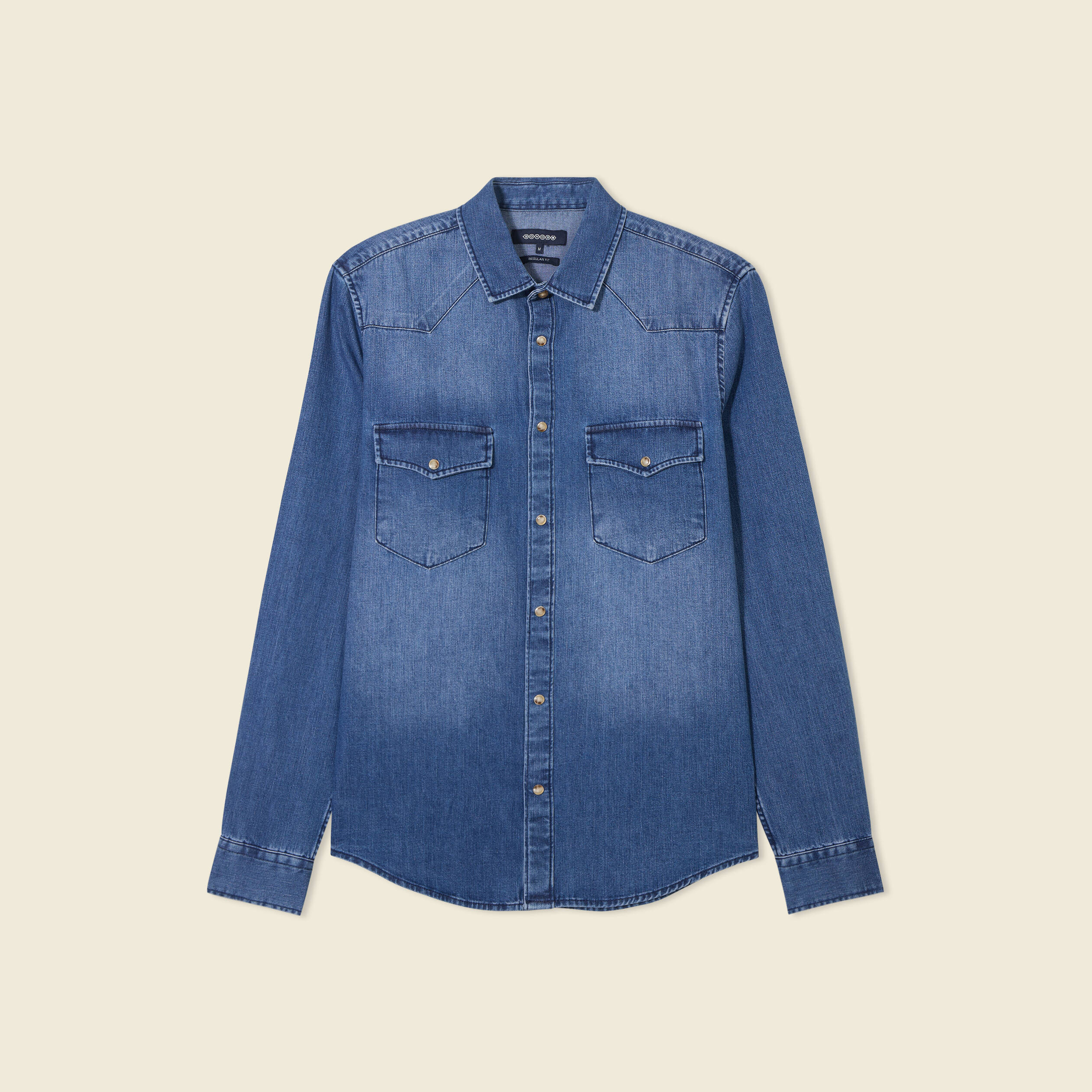 Chemise chambray manches longues pour homme