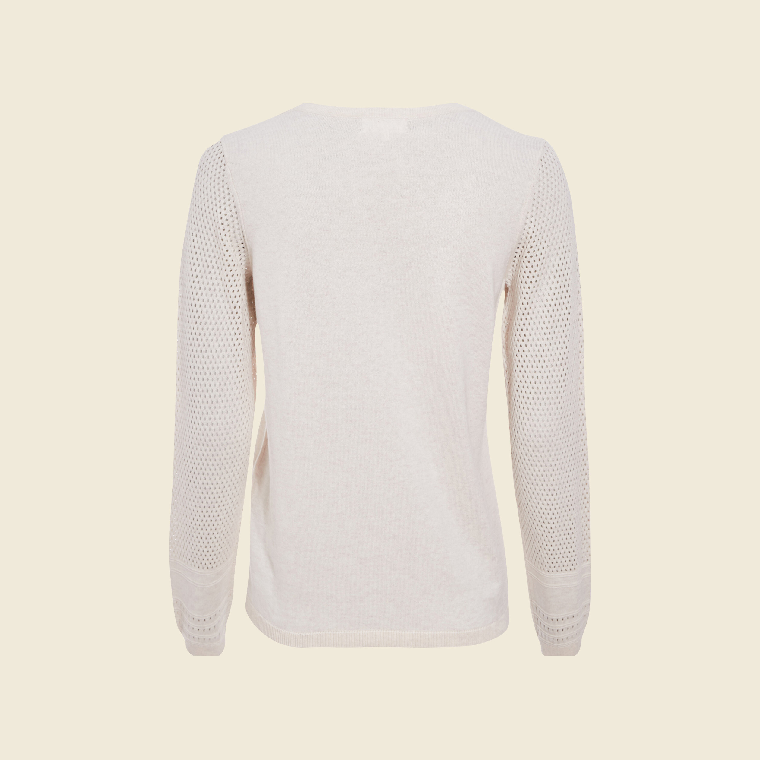 Pull à manches longues creme femme