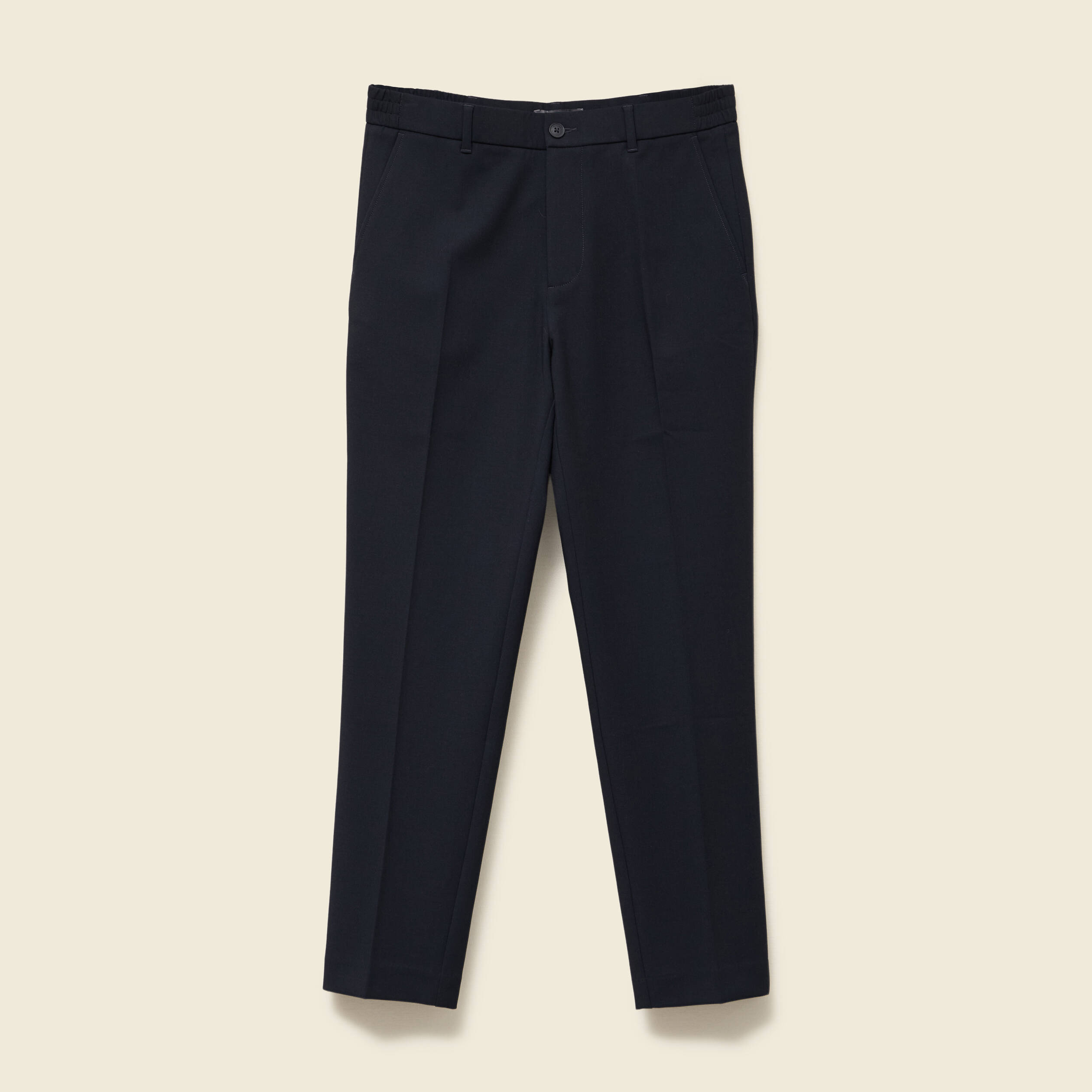 Pantalon droit longueur 32 bleu marine homme