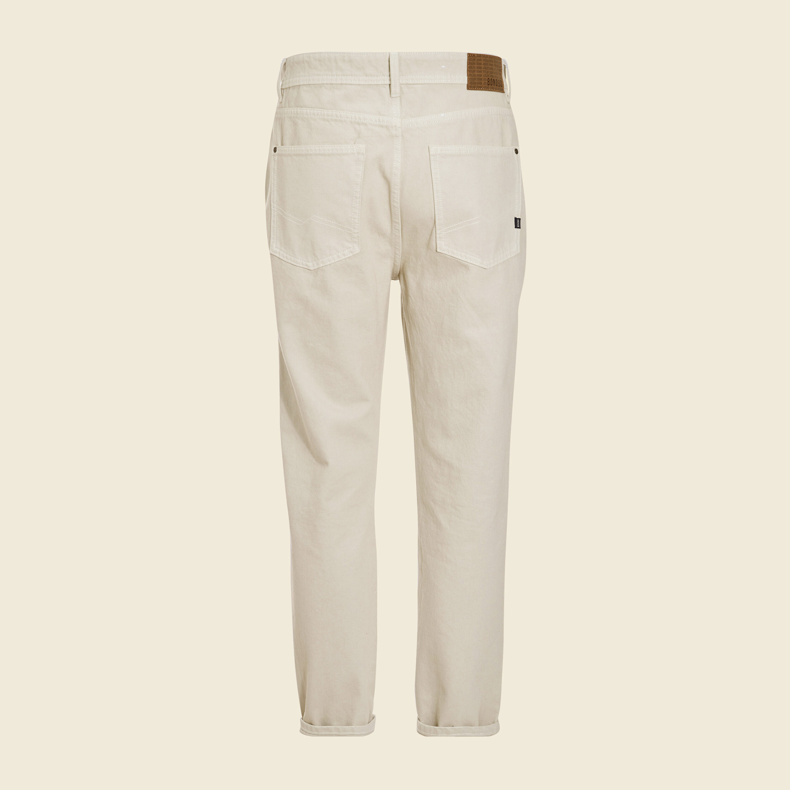 jeans tapered 5 poches beige homme Jeans tapered 5 poches beige homme