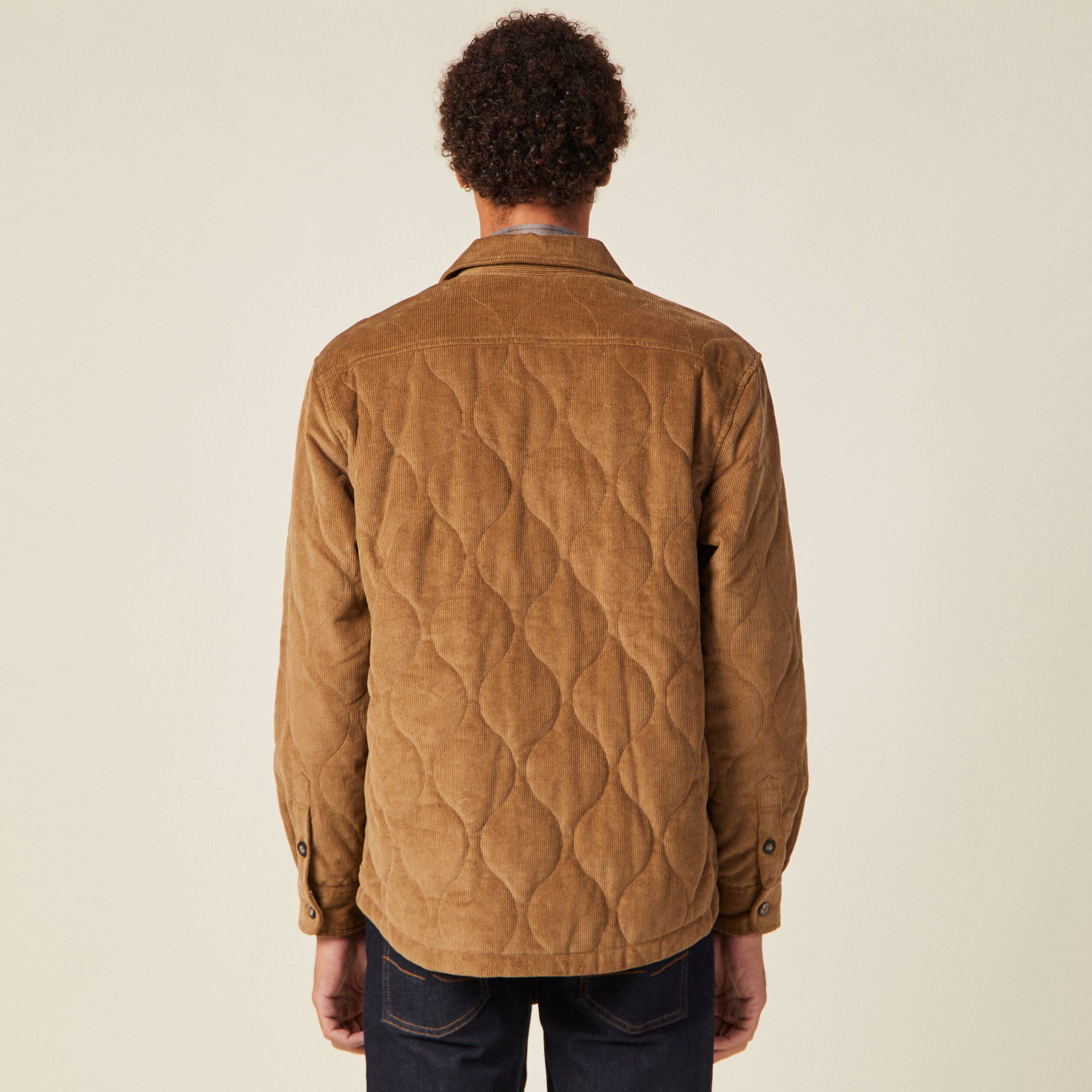 Surchemise éco-responsable beige homme