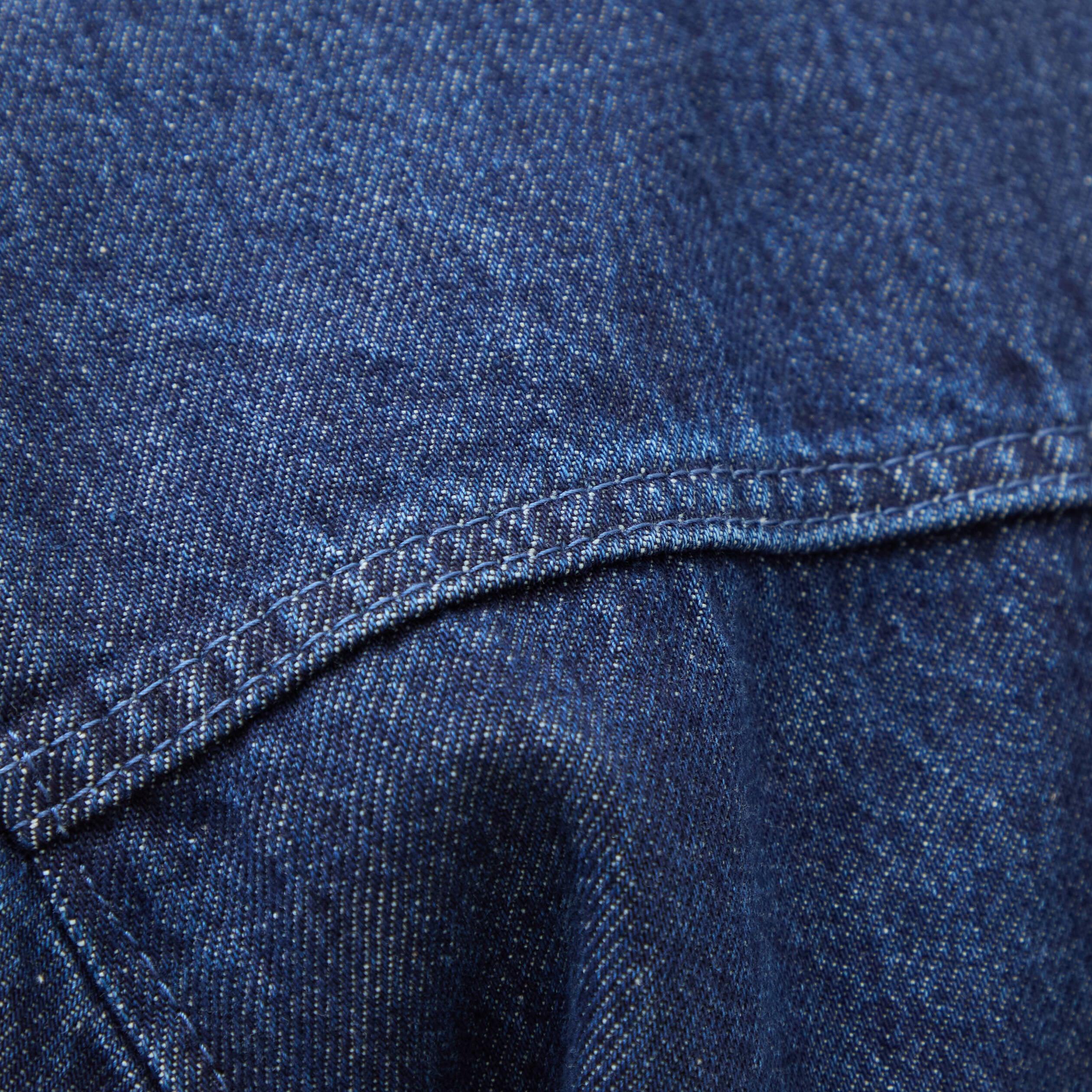 Surchemise en jeans coton coupe droite denim brut homme