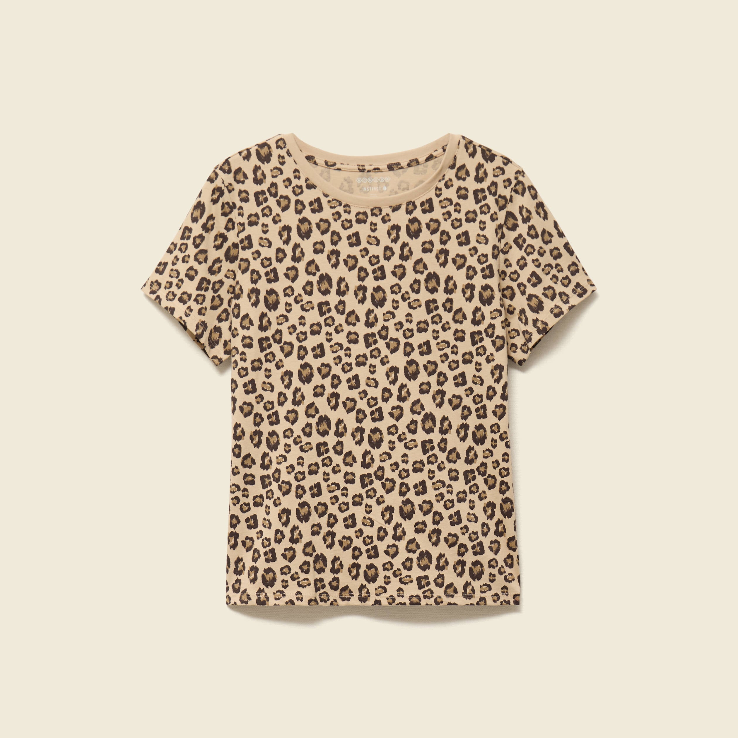 T-shirt manches courtes beige moyen femme