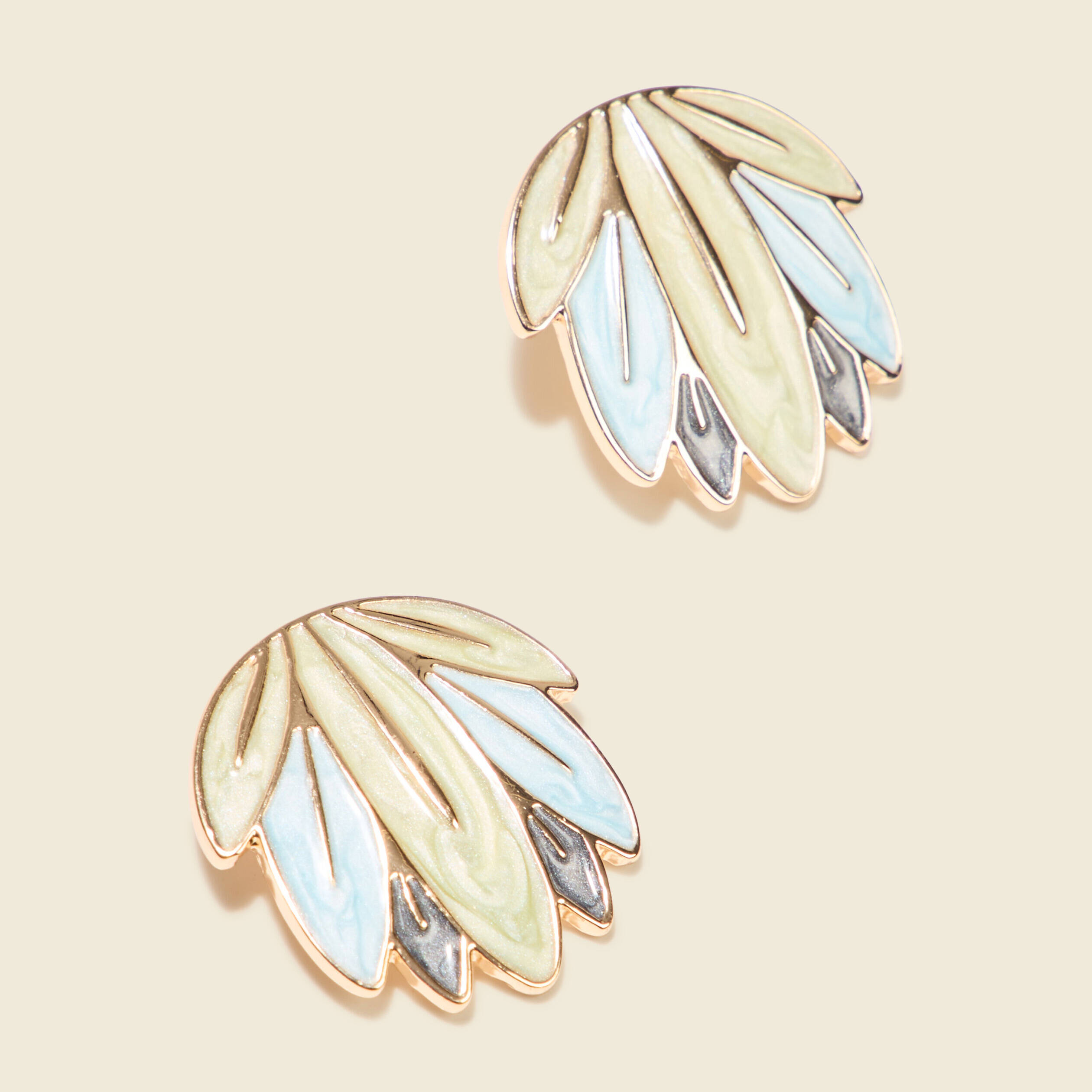boucles doreilles clous vert pastel femme Boucles d'oreilles clous vert pastel femme