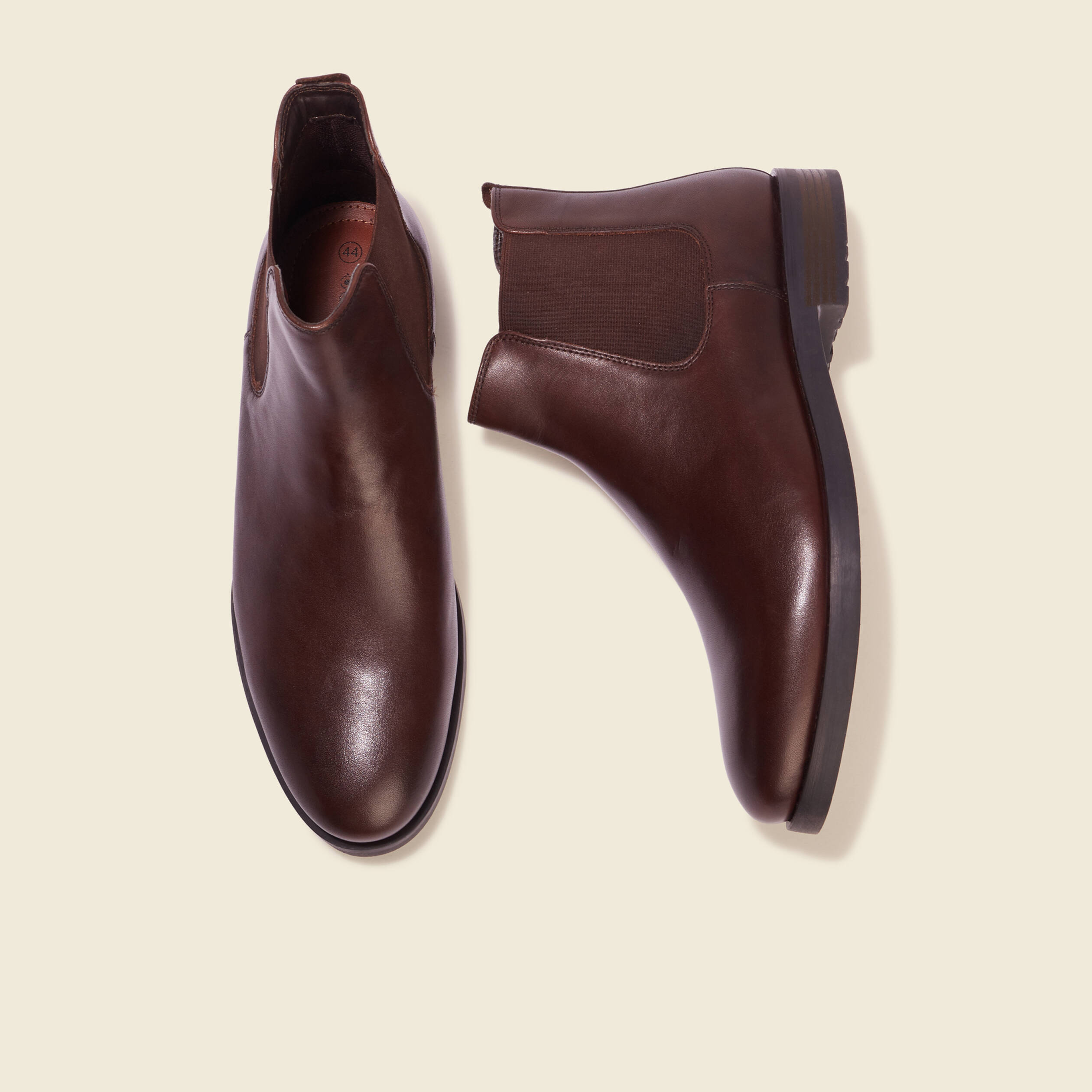 Chaussures Plates En Cuir Marron Foncé Moda Comoda Relax - Pointure UK 6 (38-39 FR) - Occasion