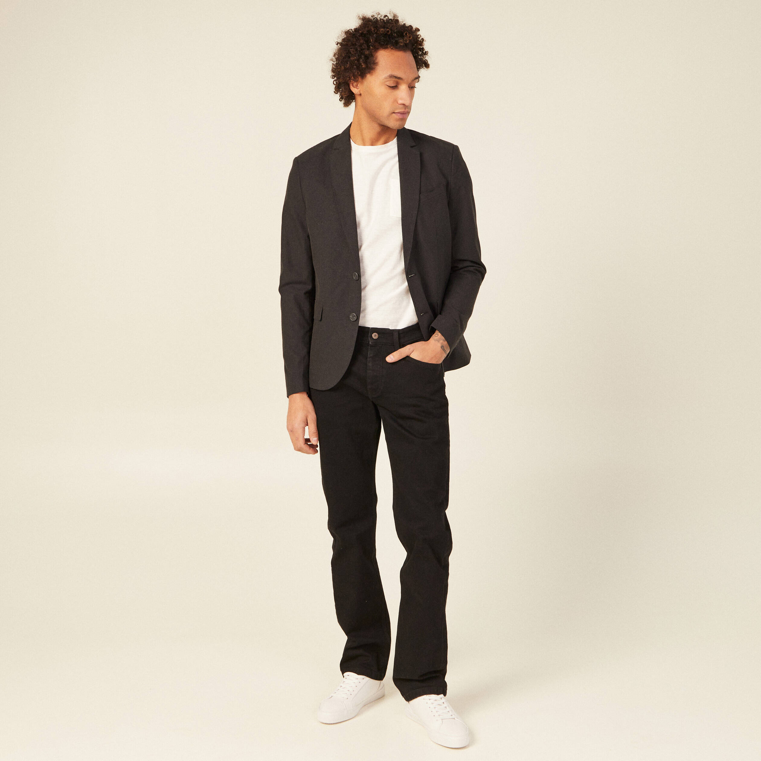 veste blazer boutonnee noir homme Veste blazer boutonnée noir homme