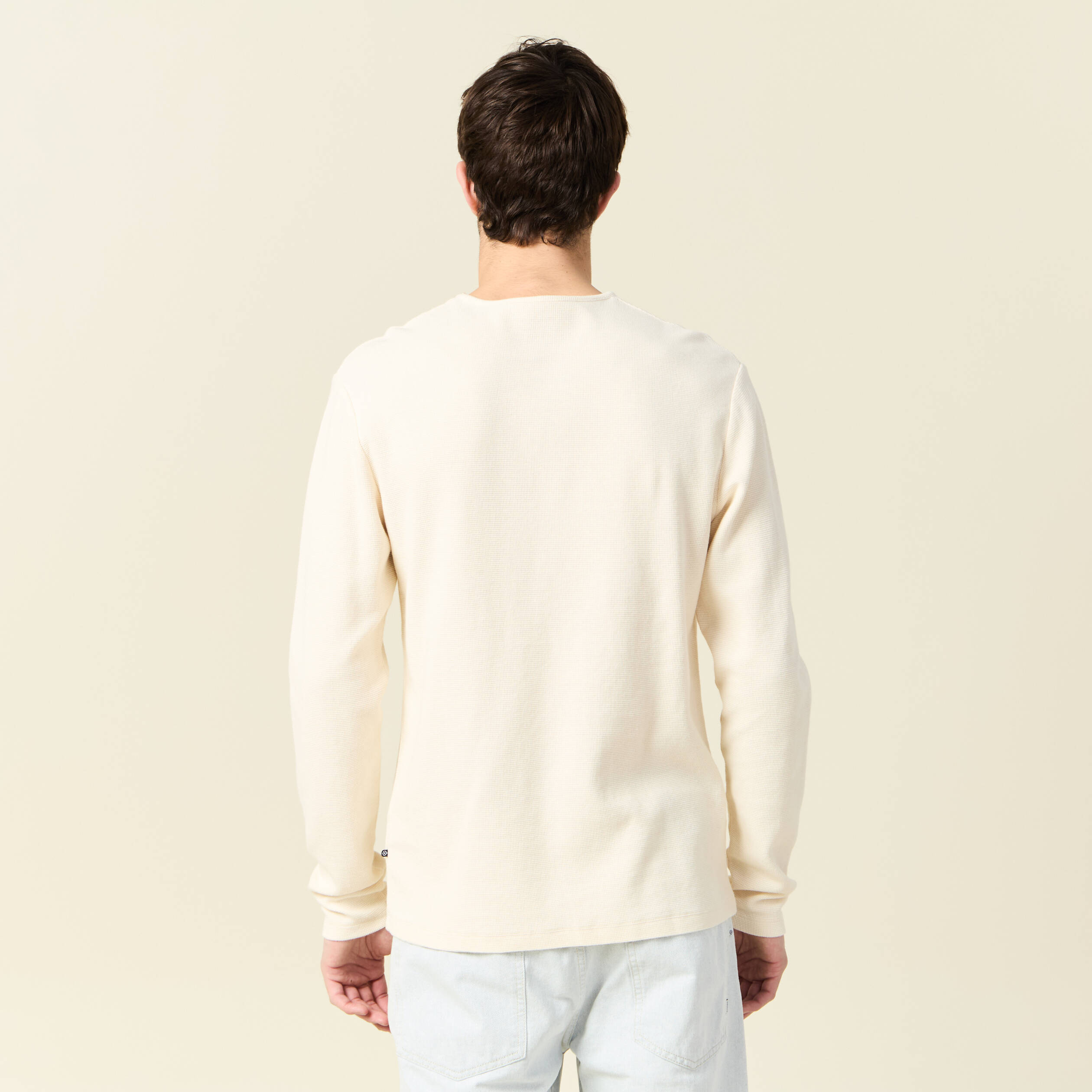 T-shirt manches longues ecru homme