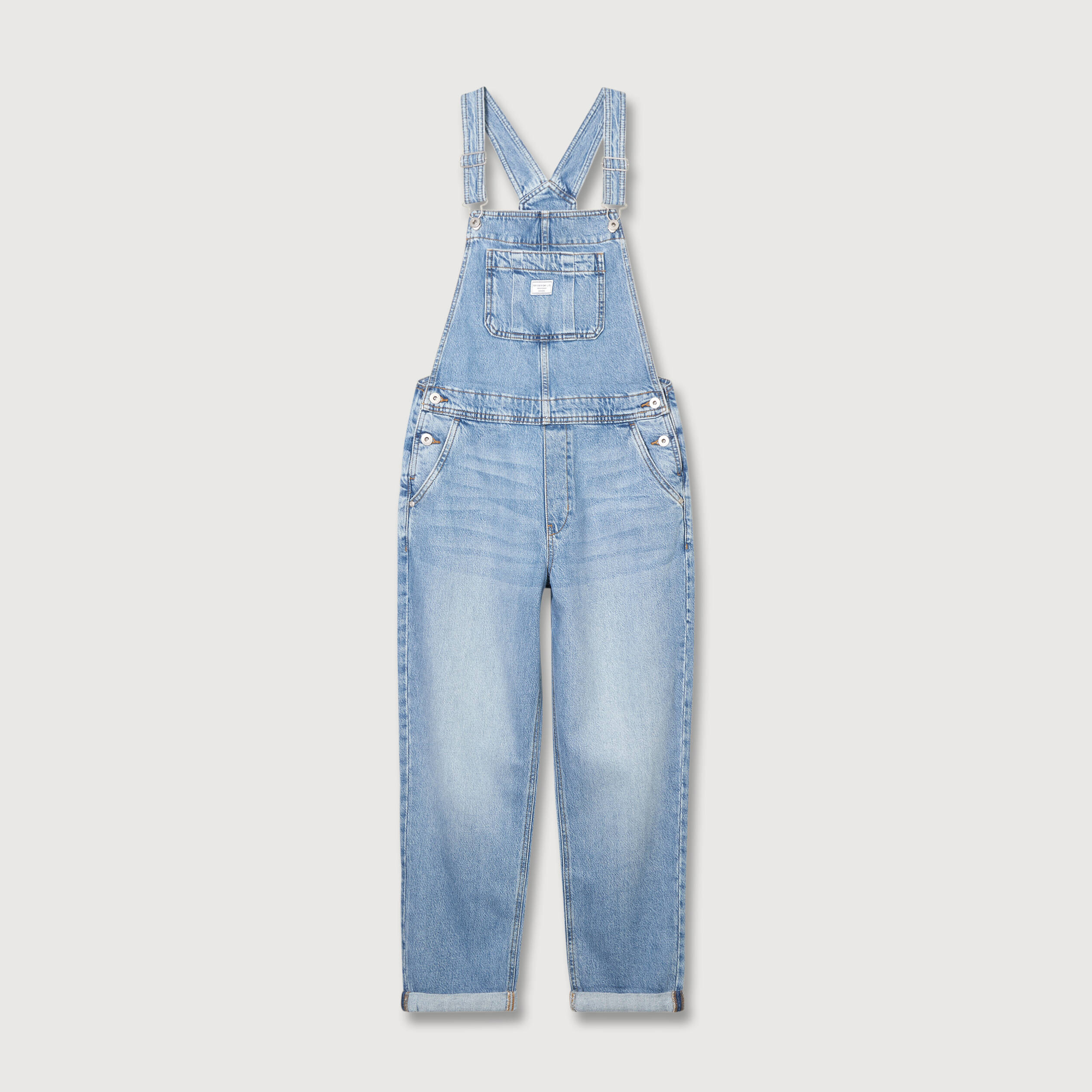 Salopette en jean denim stone femme