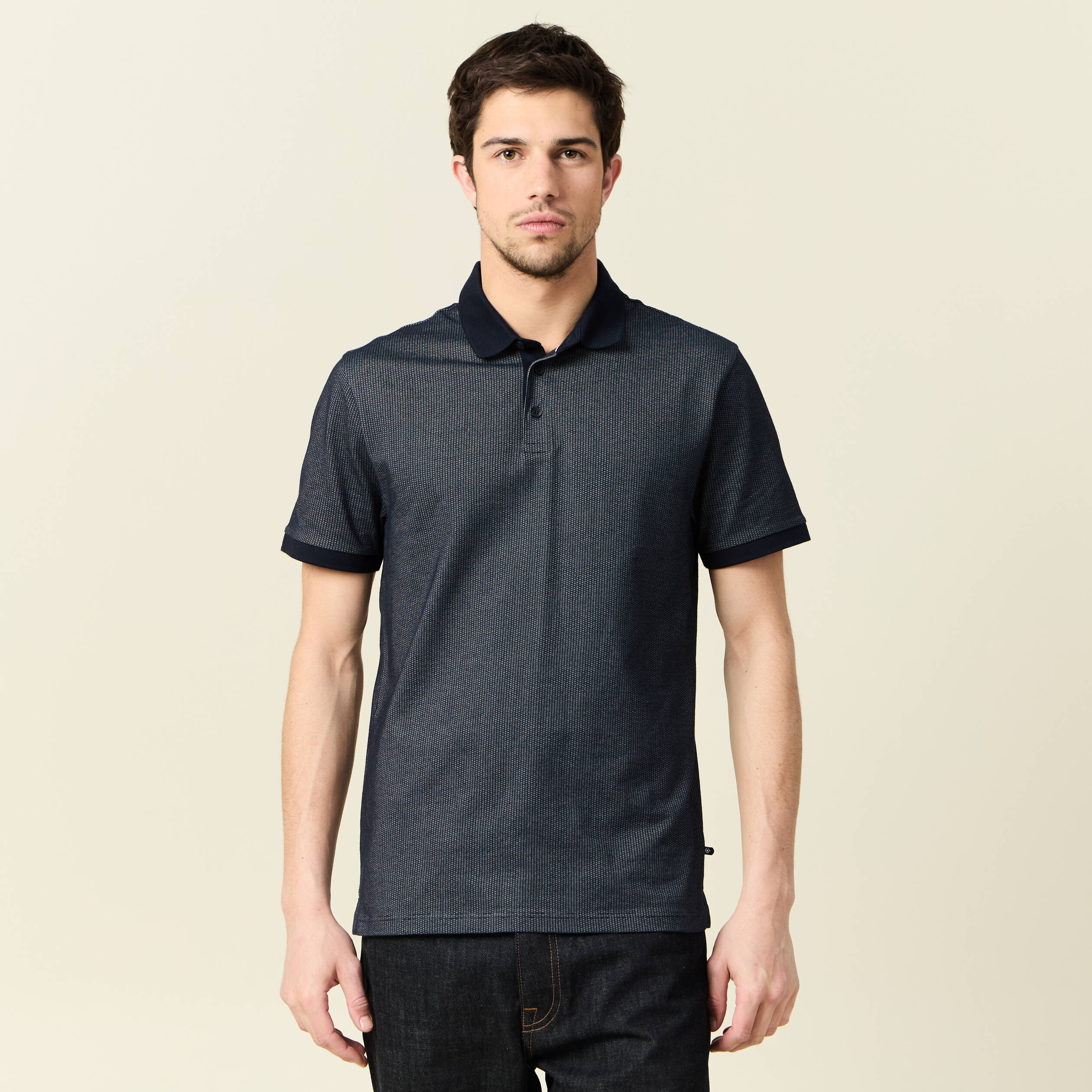 polo eco responsable bleu marine homme Polo éco-responsable bleu marine homme