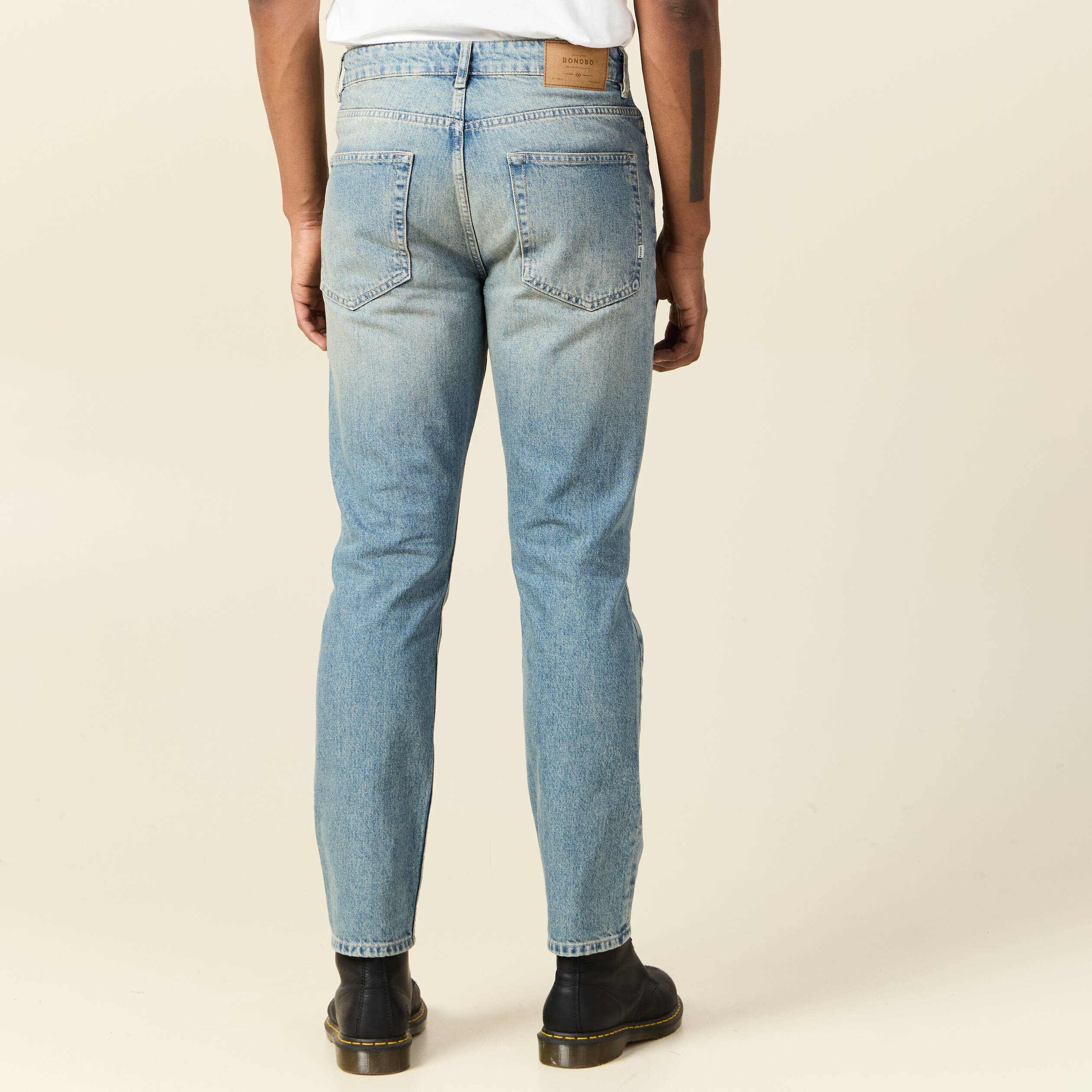 jeans straight taille tapered denim dirty homme Jeans straight taille tapered denim dirty homme